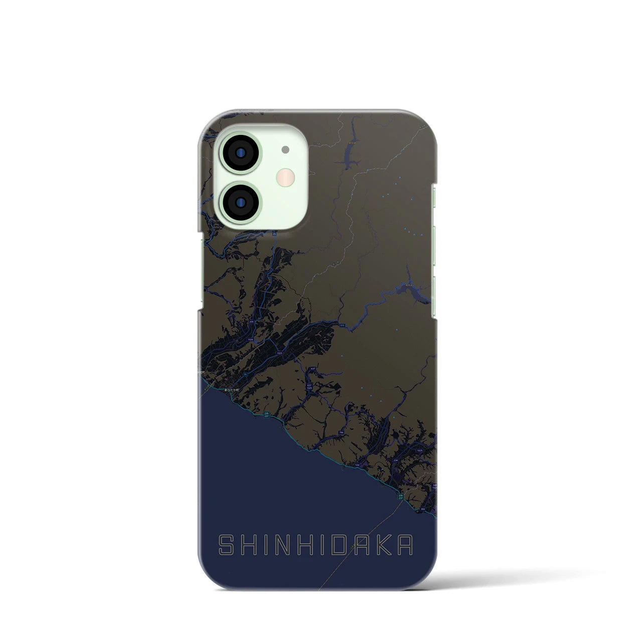 【新ひだか(北海道)】地図柄iPhoneケース(バックカバータイプ)