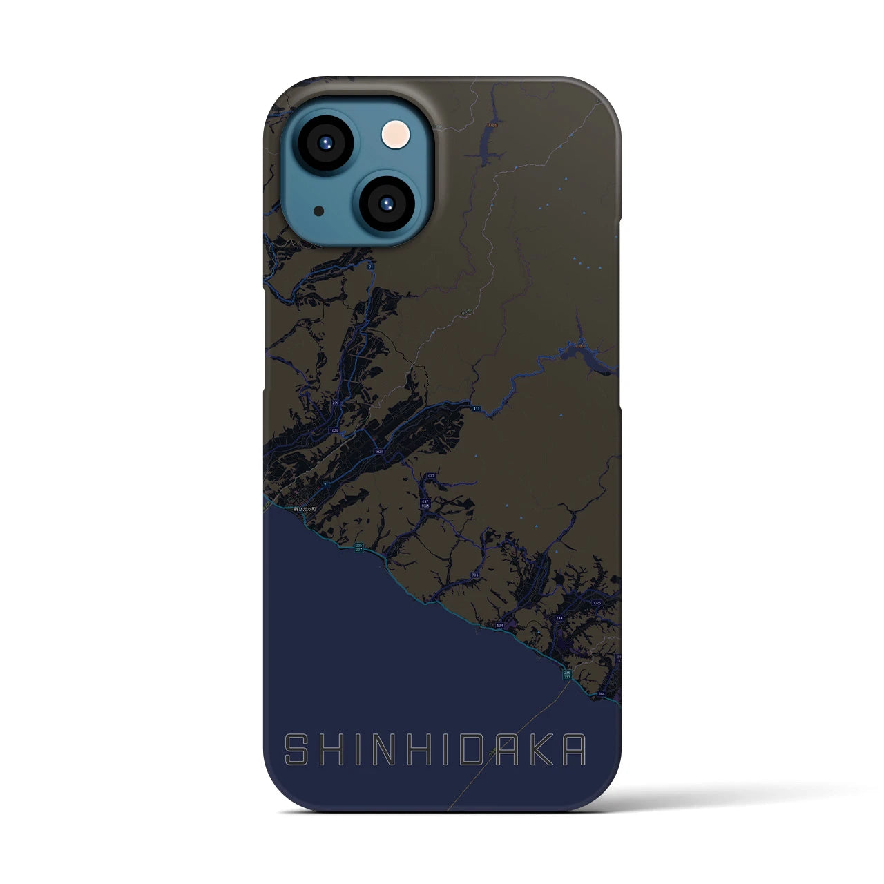 【新ひだか(北海道)】地図柄iPhoneケース(バックカバータイプ)