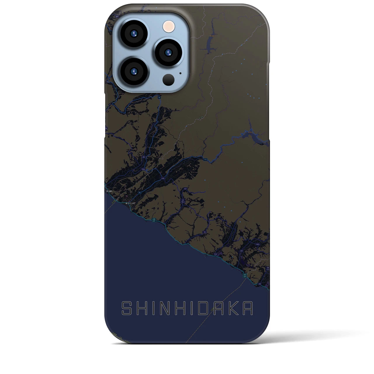 【新ひだか(北海道)】地図柄iPhoneケース(バックカバータイプ)