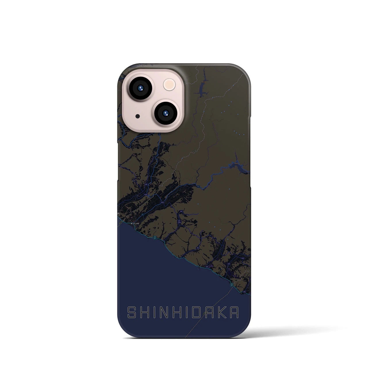 【新ひだか(北海道)】地図柄iPhoneケース(バックカバータイプ)