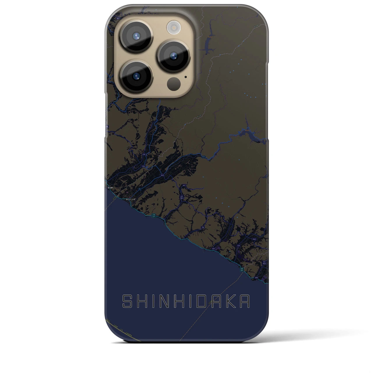 【新ひだか(北海道)】地図柄iPhoneケース(バックカバータイプ)