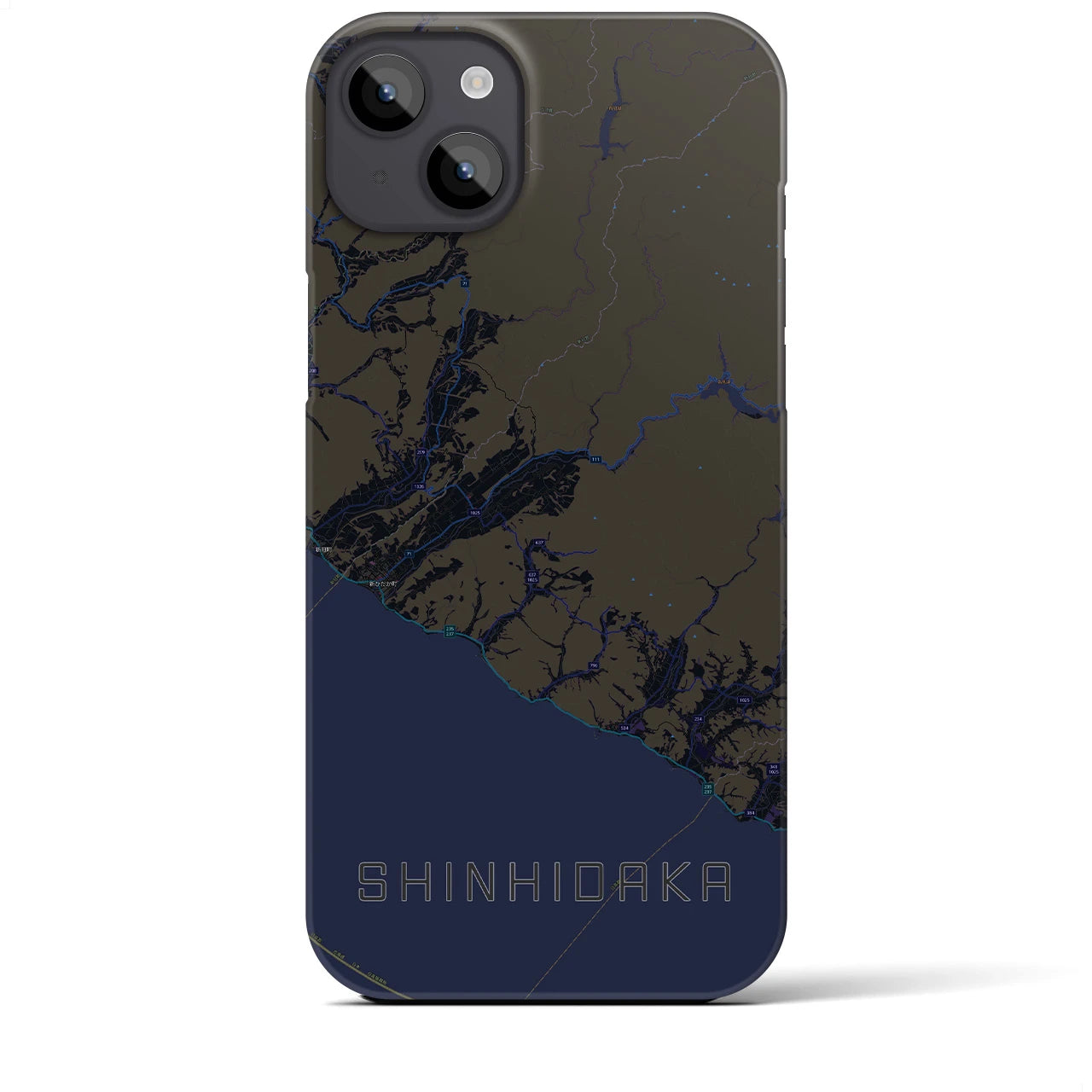 【新ひだか(北海道)】地図柄iPhoneケース(バックカバータイプ)