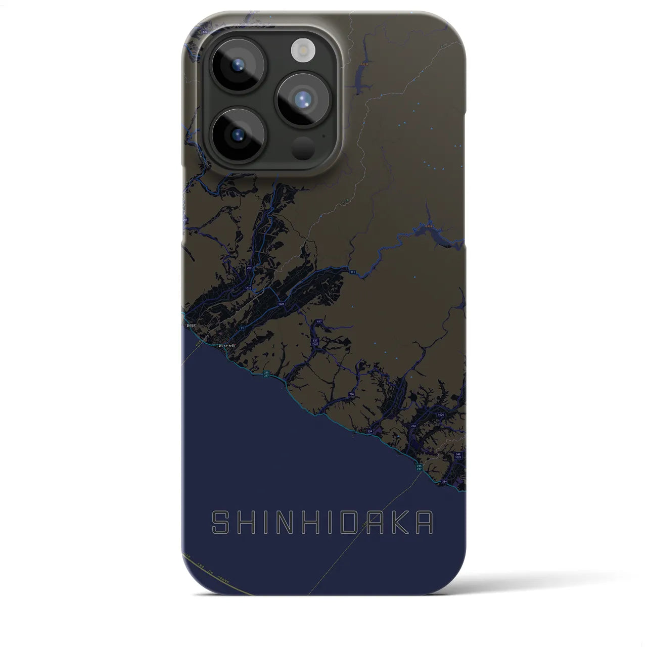 【新ひだか(北海道)】地図柄iPhoneケース(バックカバータイプ)