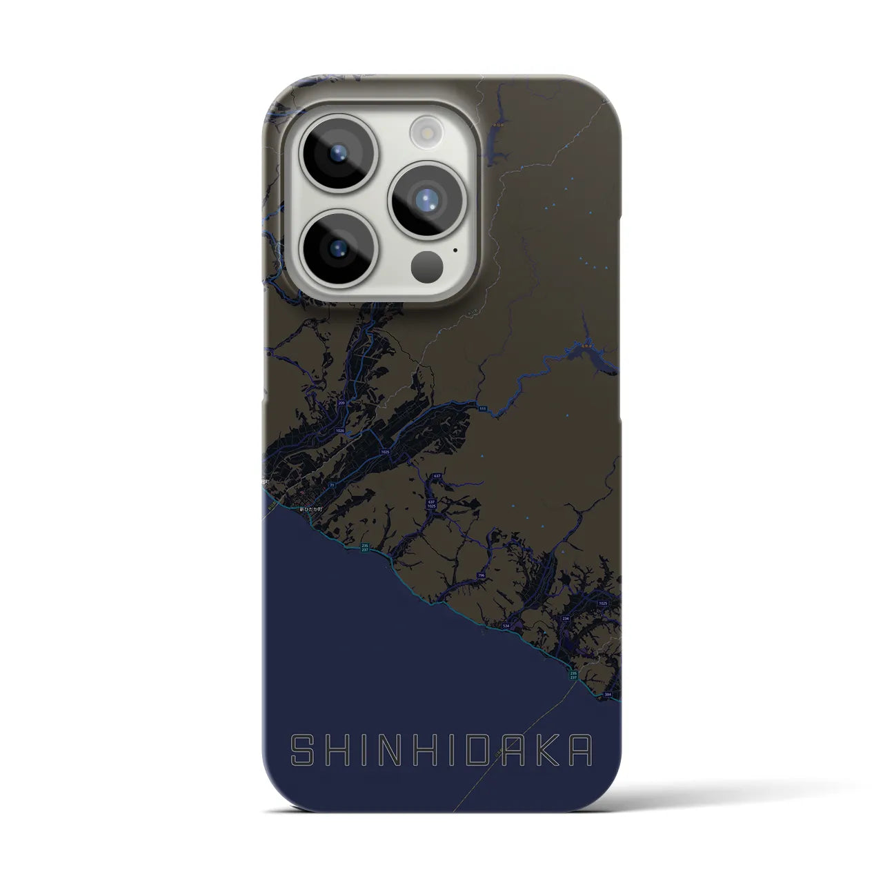 【新ひだか(北海道)】地図柄iPhoneケース(バックカバータイプ)