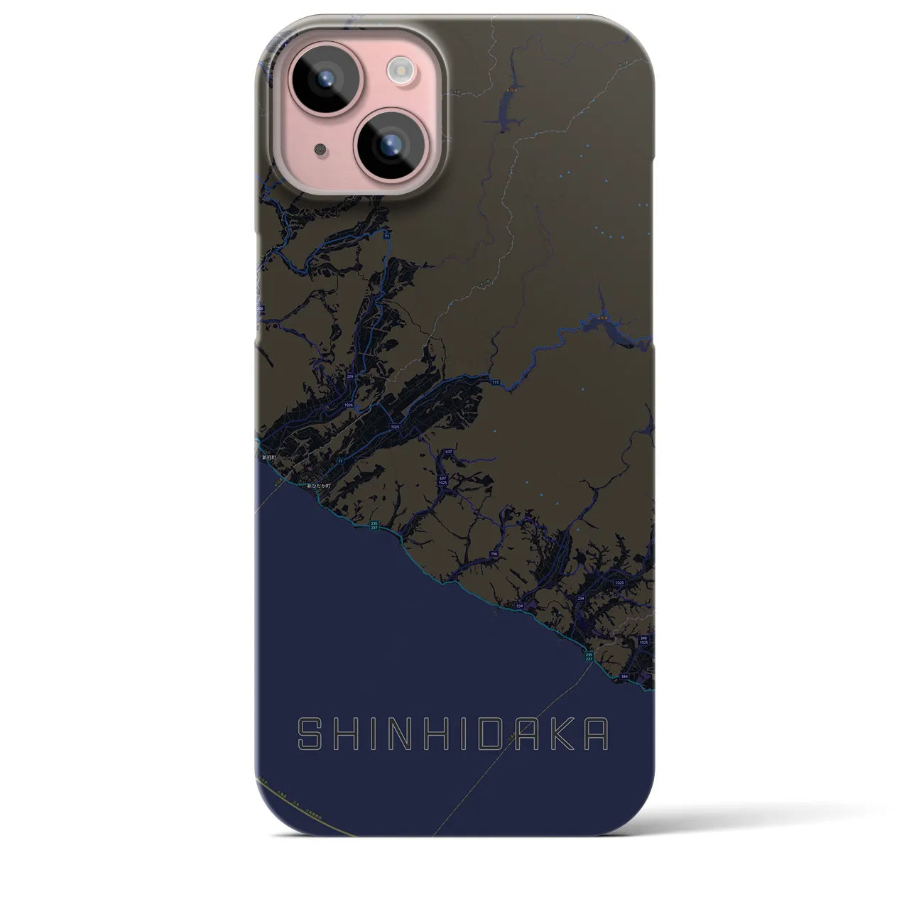 【新ひだか(北海道)】地図柄iPhoneケース(バックカバータイプ)
