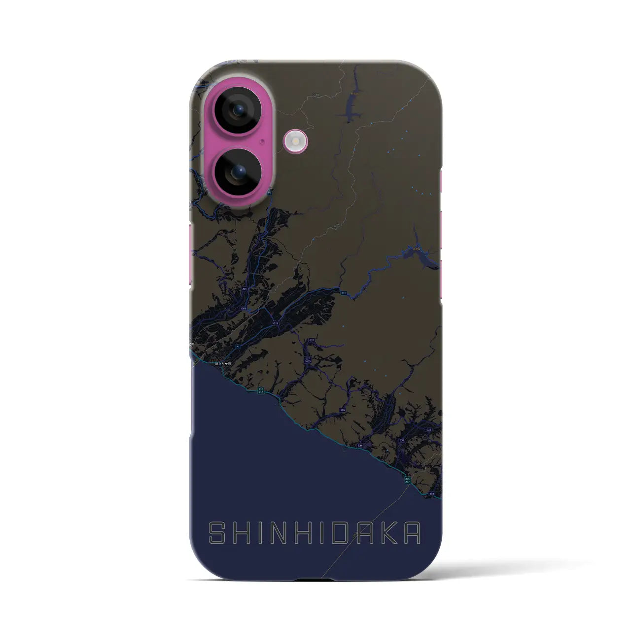 【新ひだか(北海道)】地図柄iPhoneケース(バックカバータイプ)