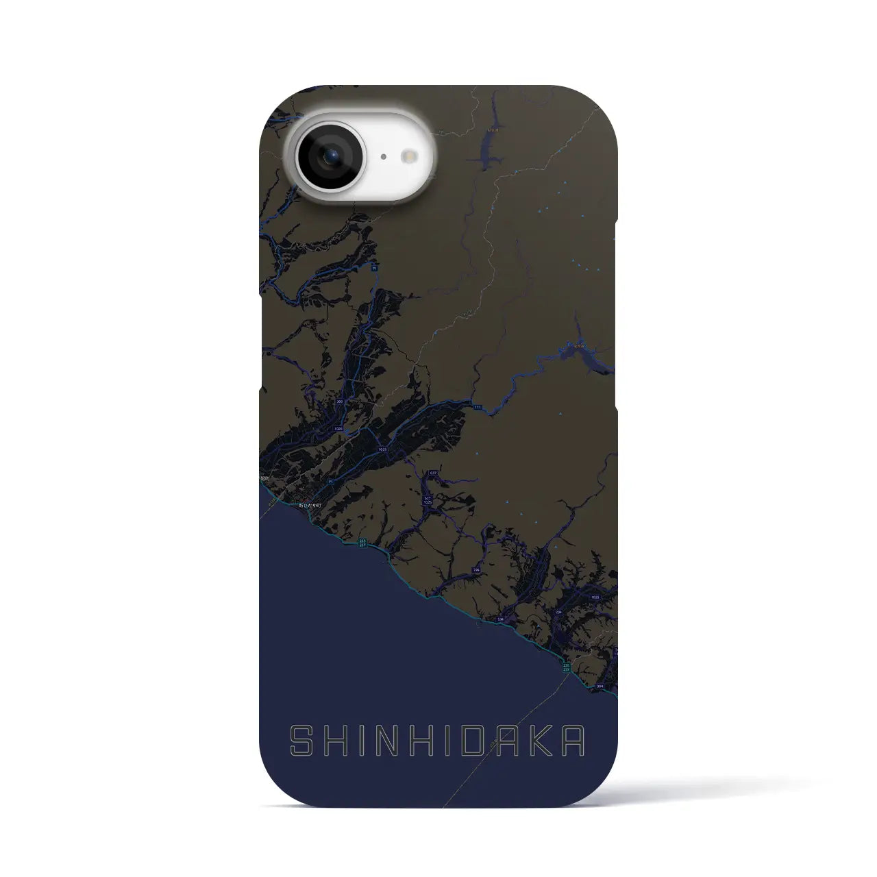 【新ひだか(北海道)】地図柄iPhoneケース(バックカバータイプ)