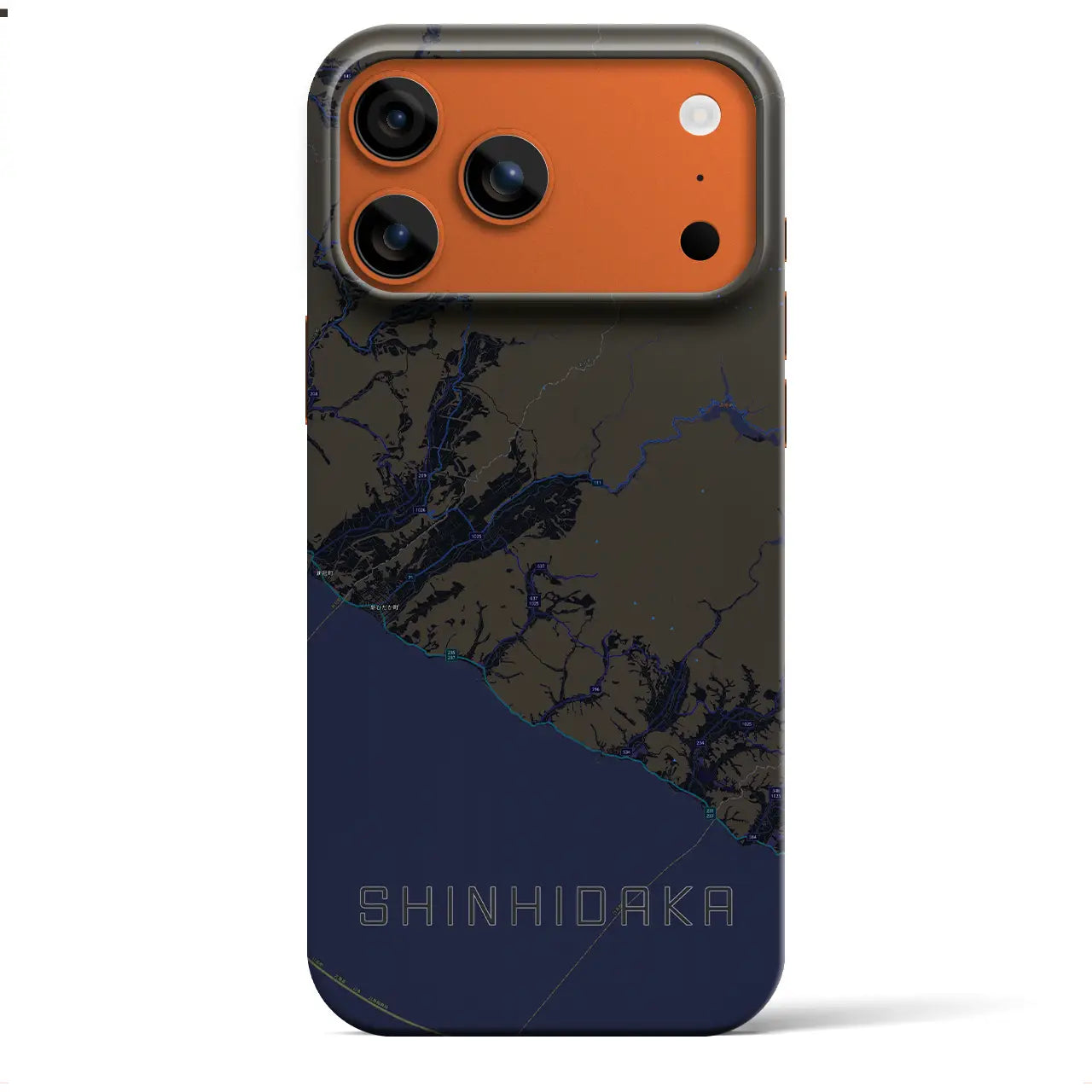 【新ひだか(北海道)】地図柄iPhoneケース(バックカバータイプ)