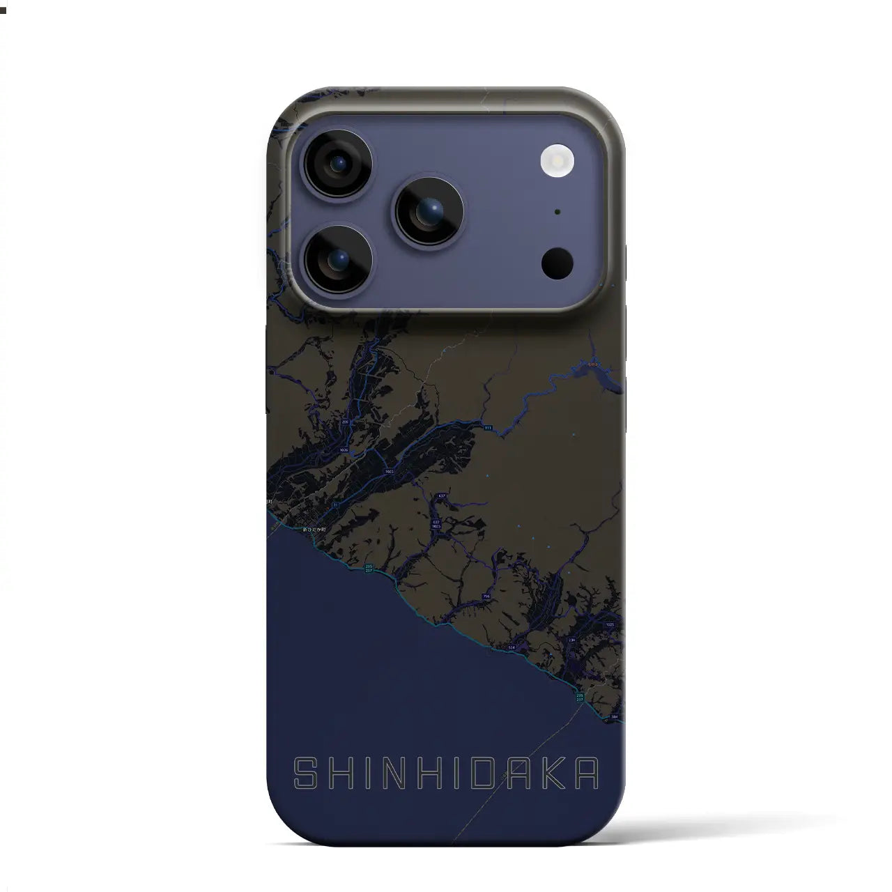 【新ひだか(北海道)】地図柄iPhoneケース(バックカバータイプ)