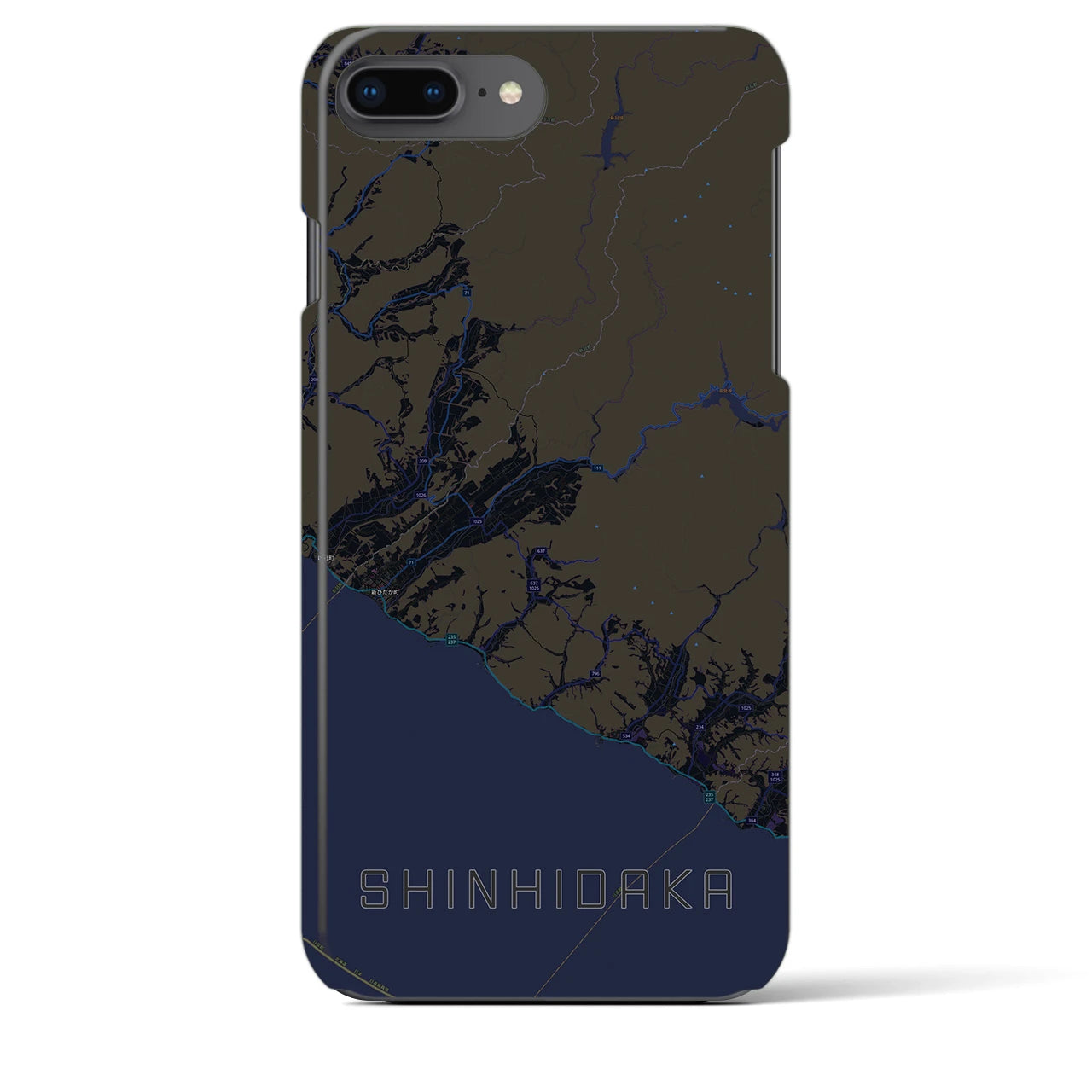【新ひだか(北海道)】地図柄iPhoneケース(バックカバータイプ)