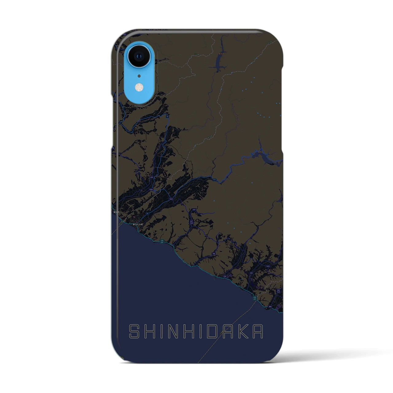 【新ひだか(北海道)】地図柄iPhoneケース(バックカバータイプ)