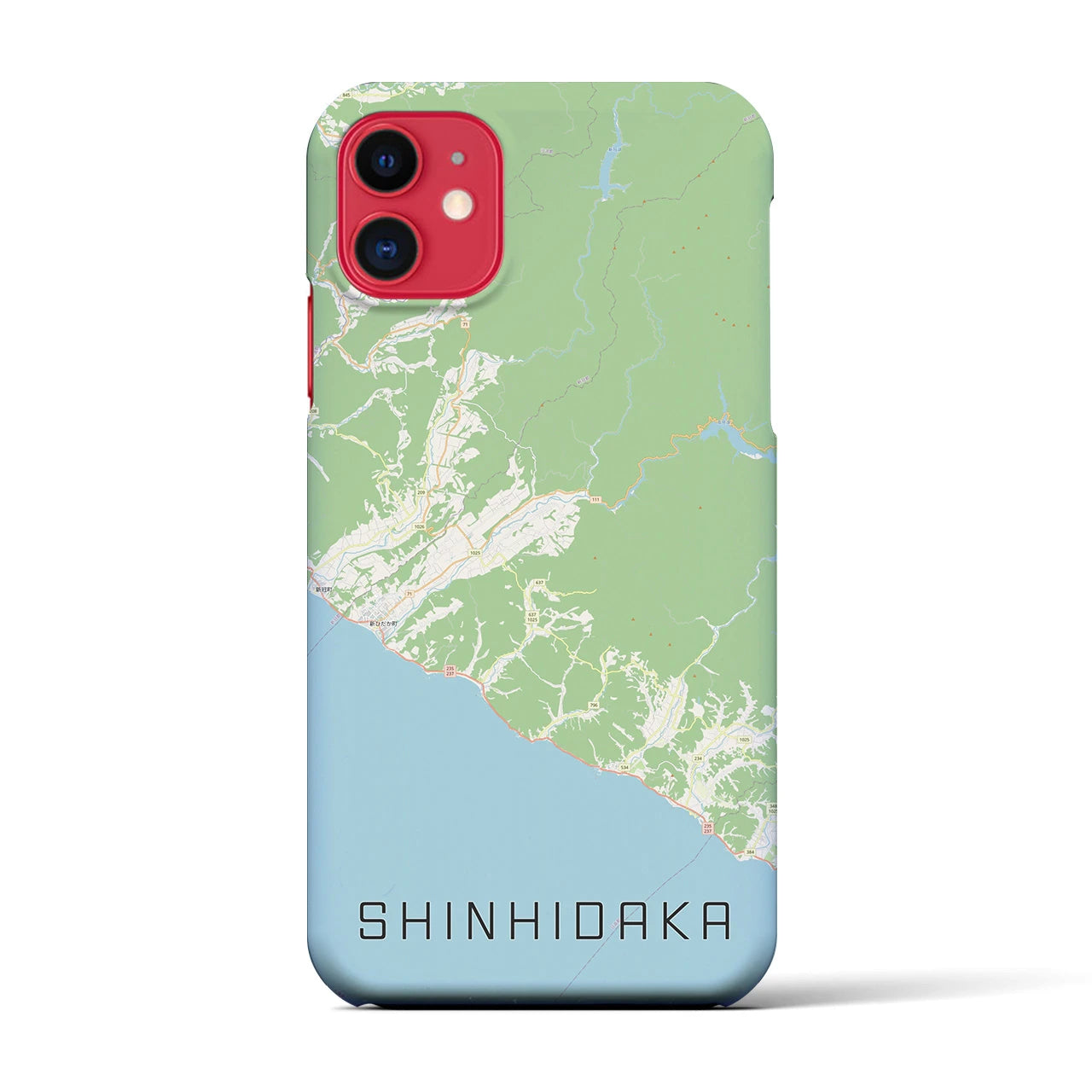 【新ひだか(北海道)】地図柄iPhoneケース(バックカバータイプ)