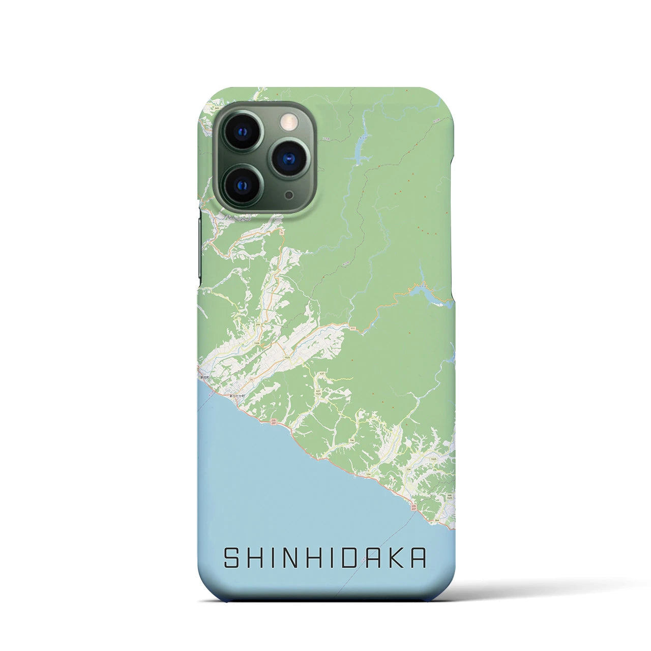 【新ひだか(北海道)】地図柄iPhoneケース(バックカバータイプ)