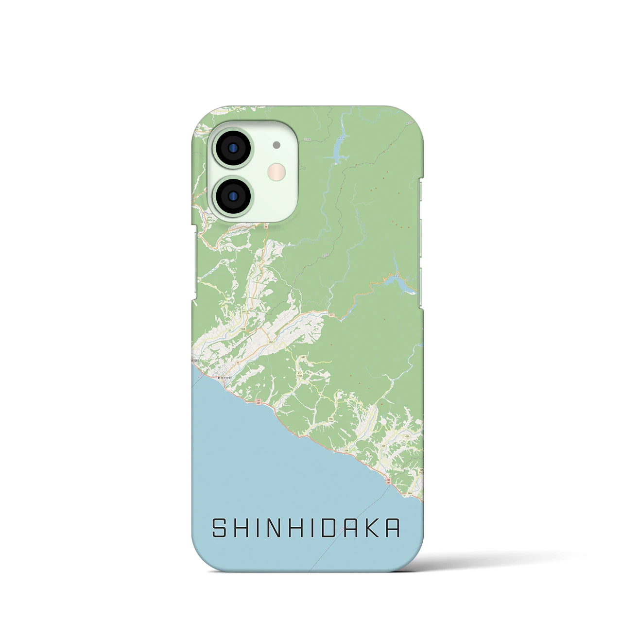 【新ひだか(北海道)】地図柄iPhoneケース(バックカバータイプ)