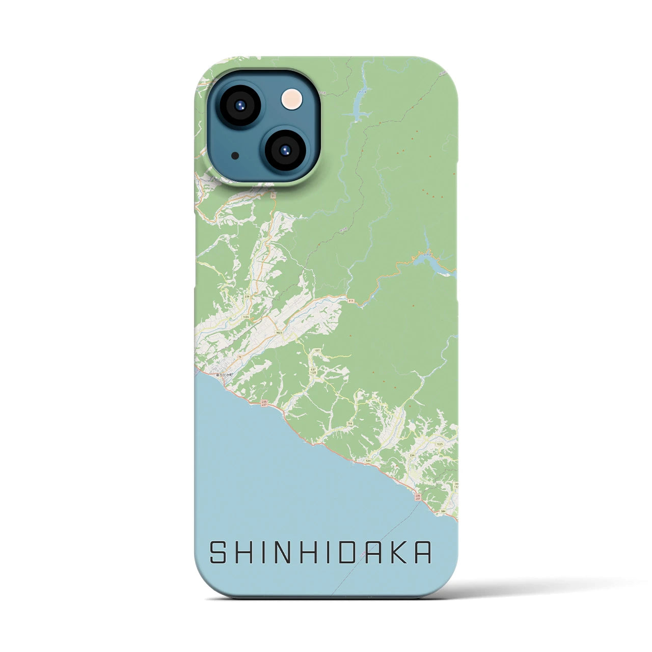 【新ひだか(北海道)】地図柄iPhoneケース(バックカバータイプ)