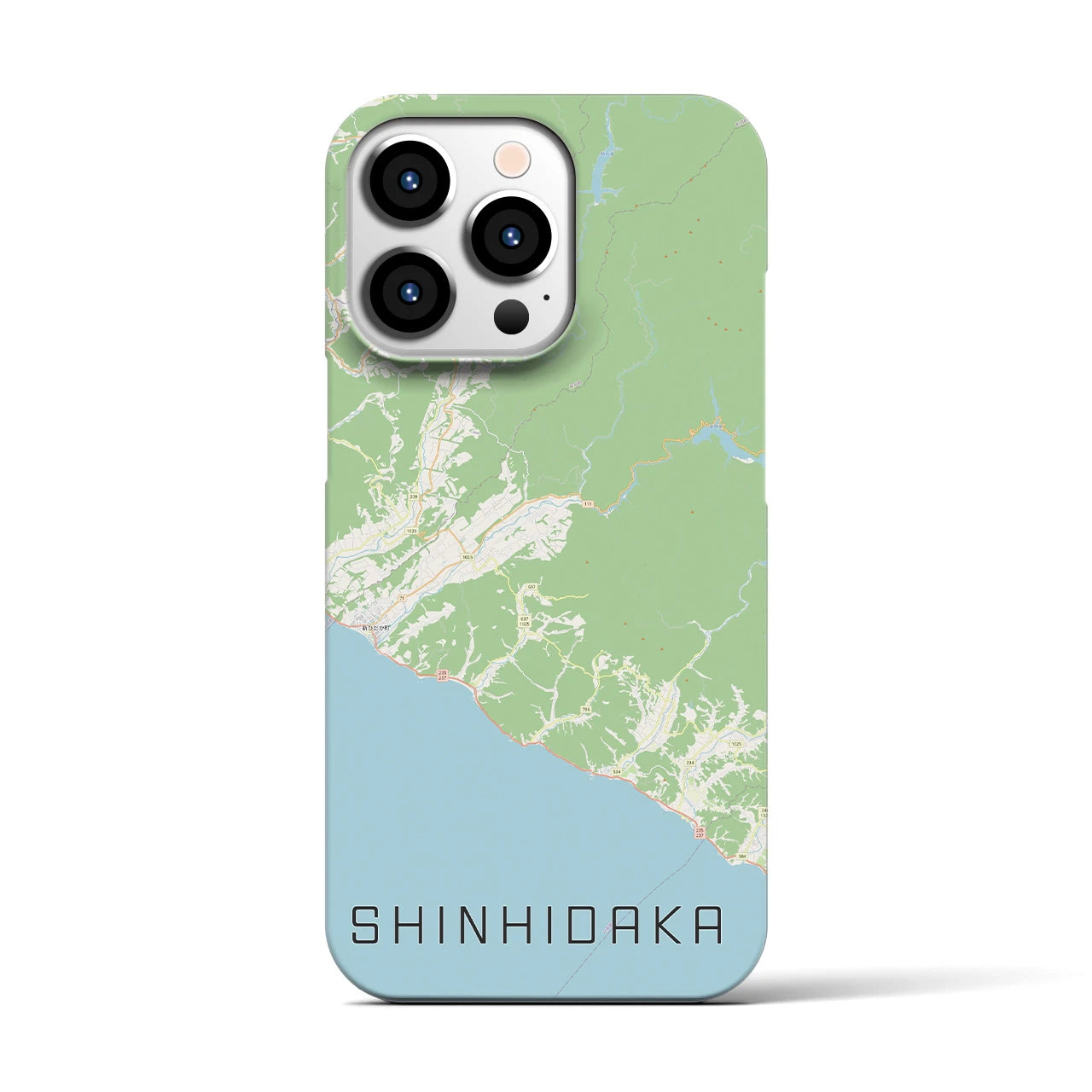 【新ひだか(北海道)】地図柄iPhoneケース(バックカバータイプ)