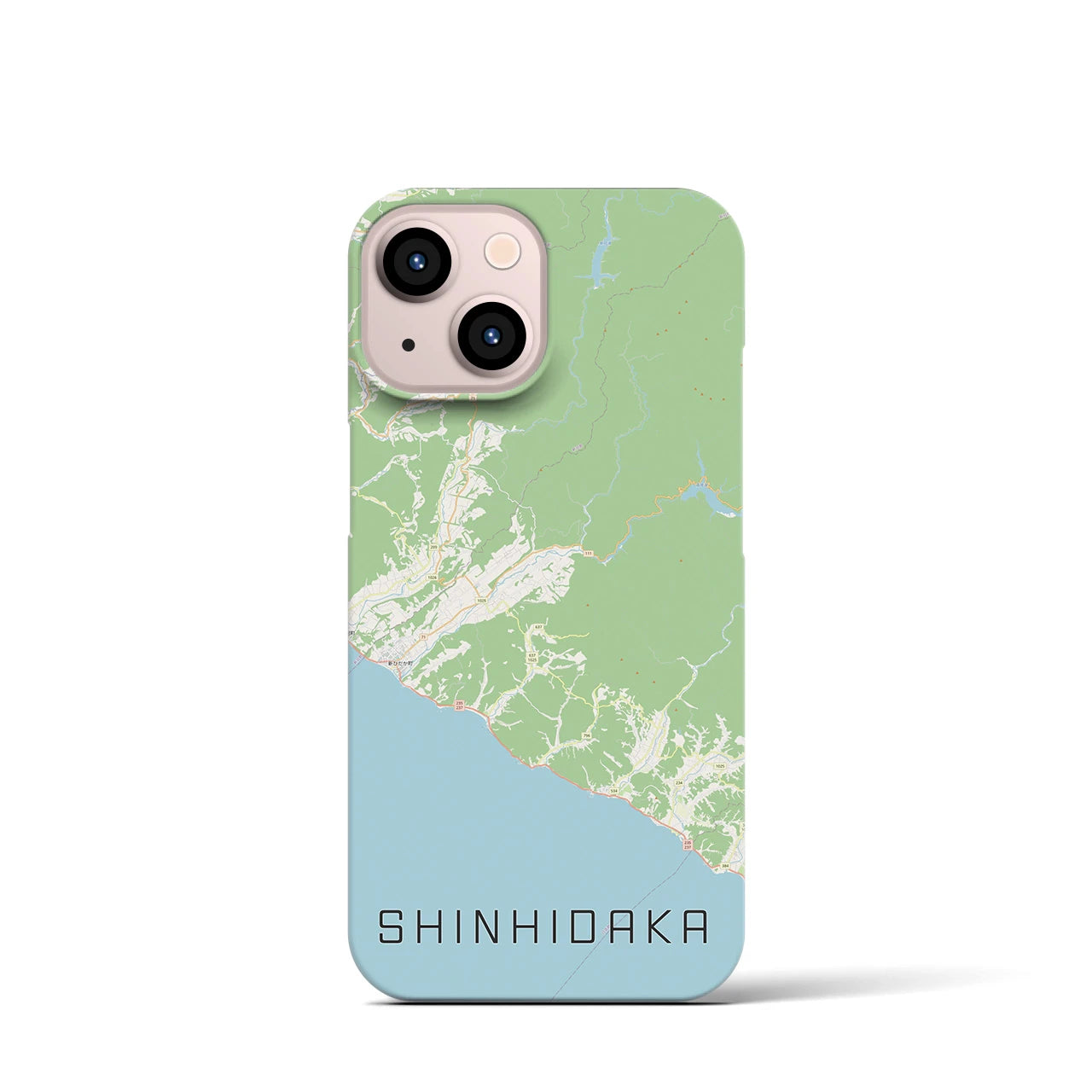 【新ひだか(北海道)】地図柄iPhoneケース(バックカバータイプ)