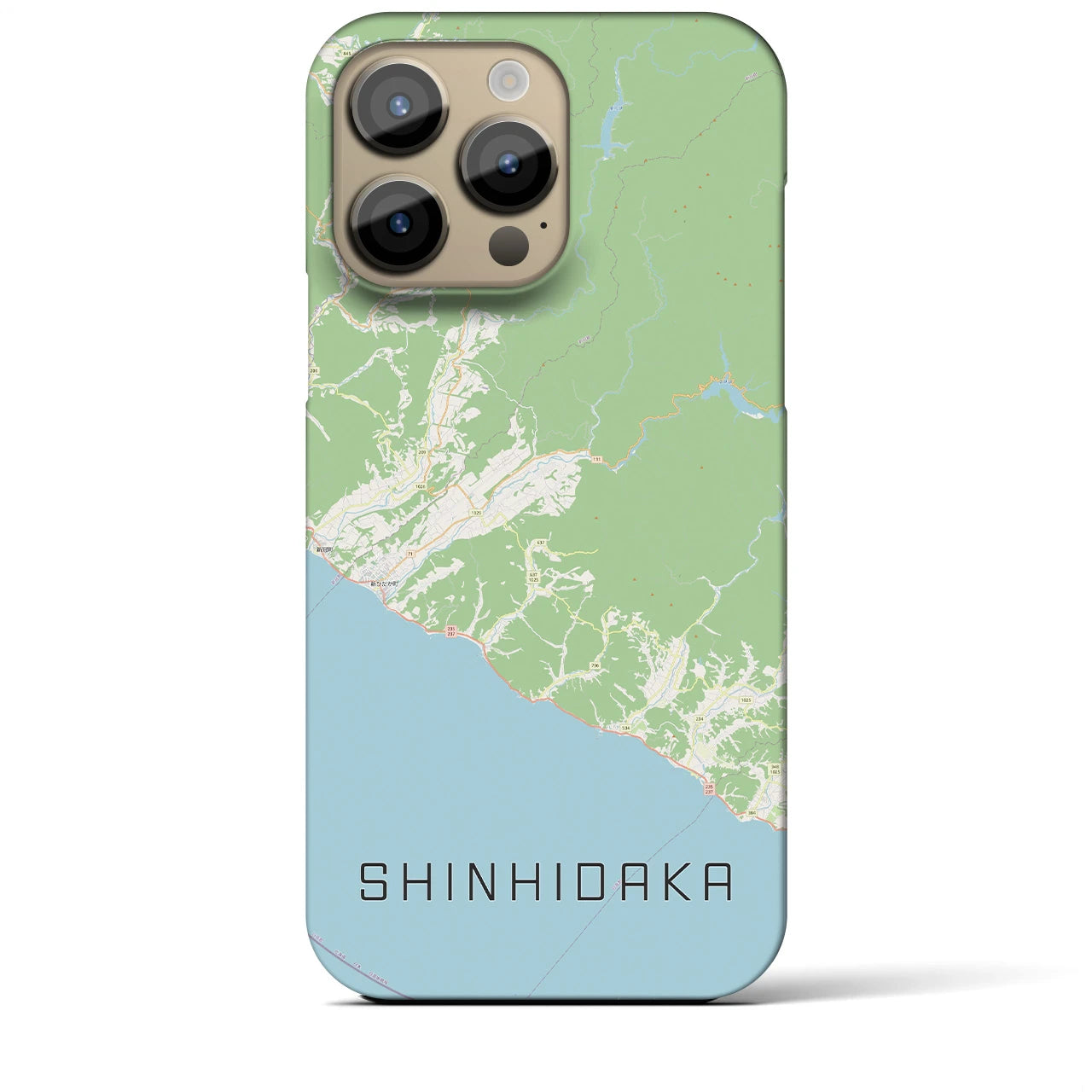 【新ひだか(北海道)】地図柄iPhoneケース(バックカバータイプ)