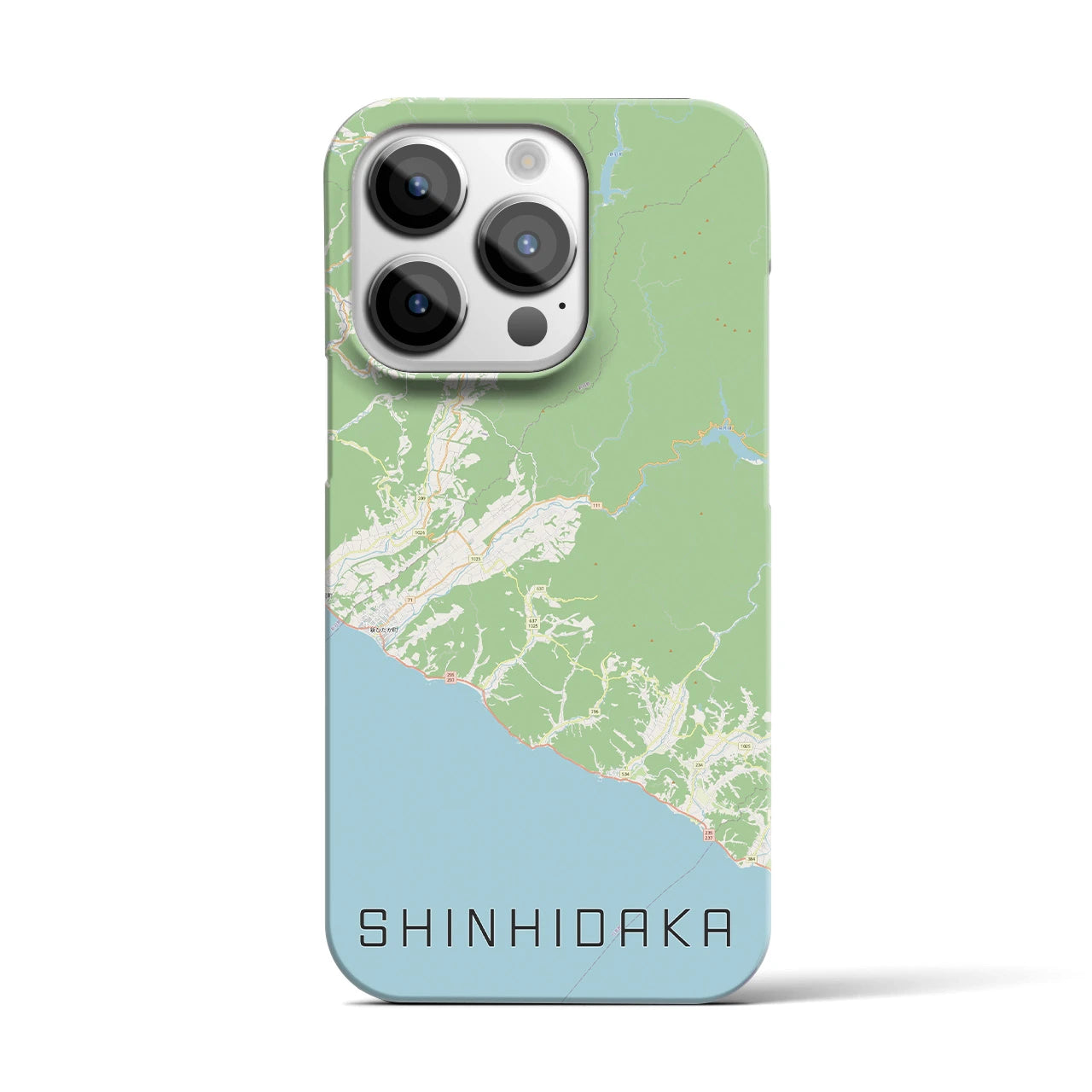 【新ひだか(北海道)】地図柄iPhoneケース(バックカバータイプ)
