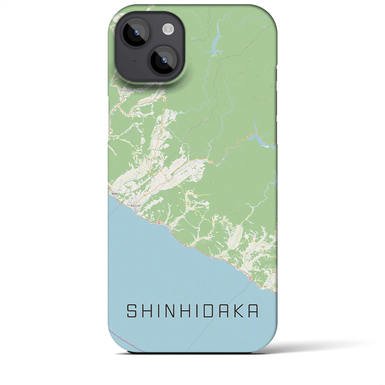 【新ひだか(北海道)】地図柄iPhoneケース(バックカバータイプ)