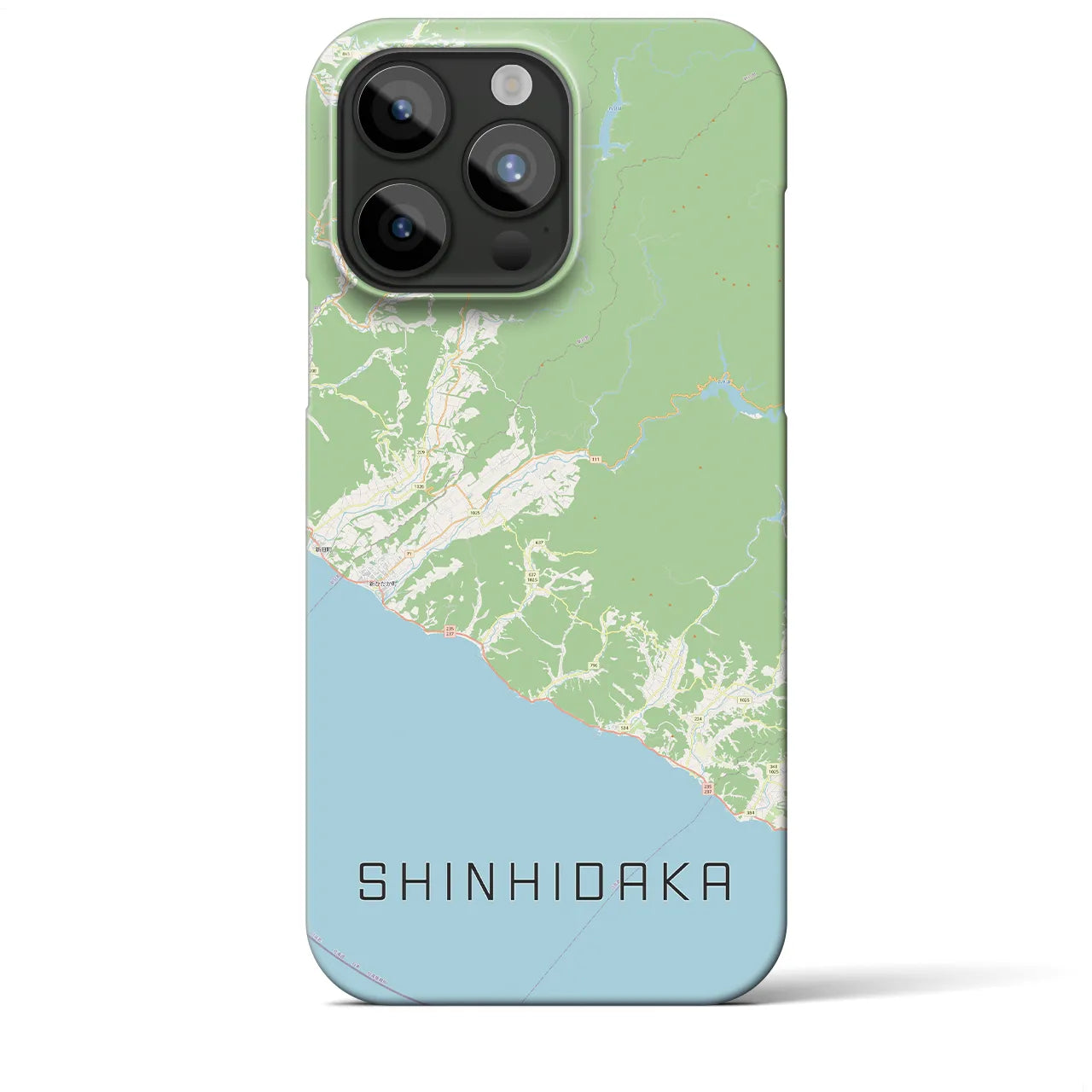 【新ひだか(北海道)】地図柄iPhoneケース(バックカバータイプ)