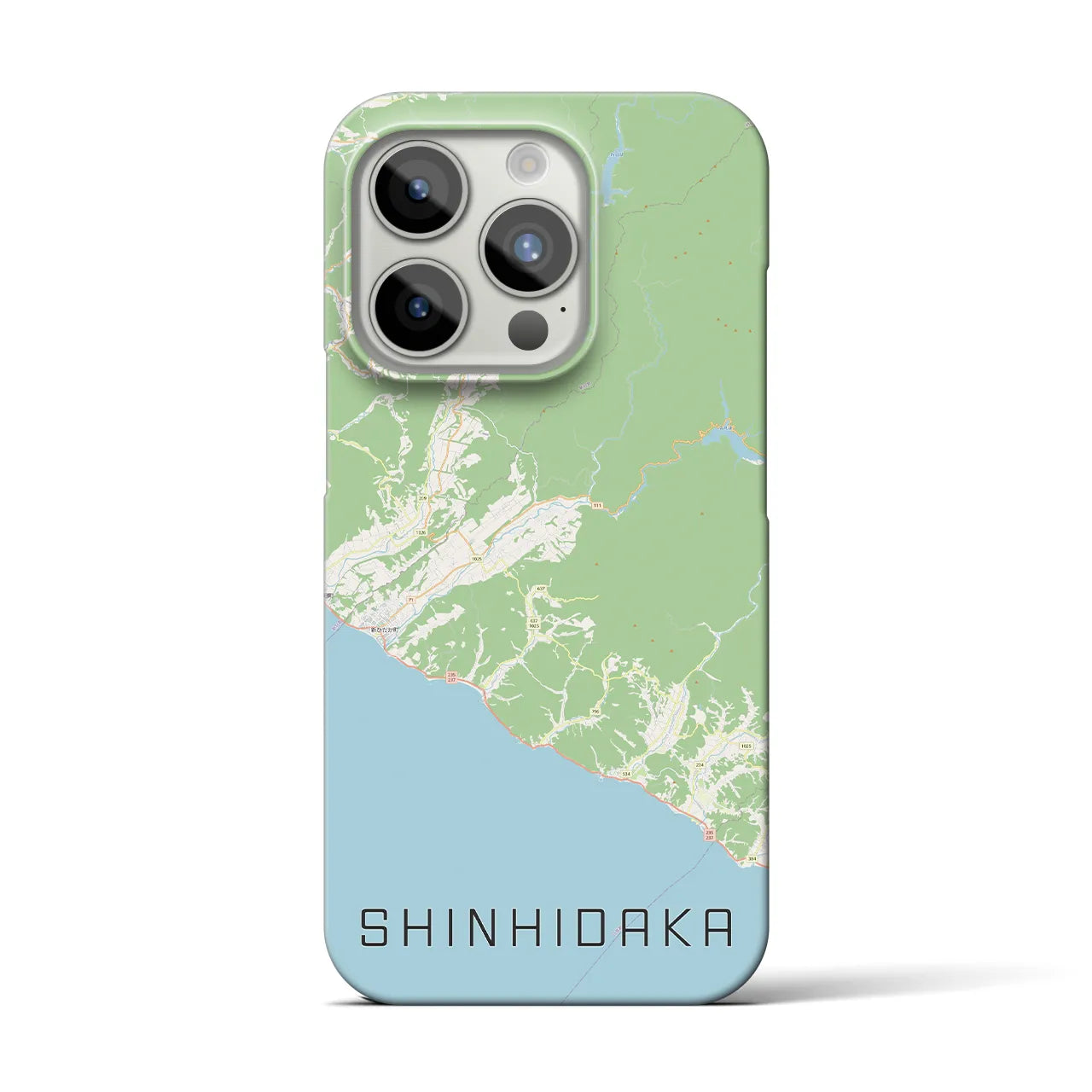 【新ひだか(北海道)】地図柄iPhoneケース(バックカバータイプ)