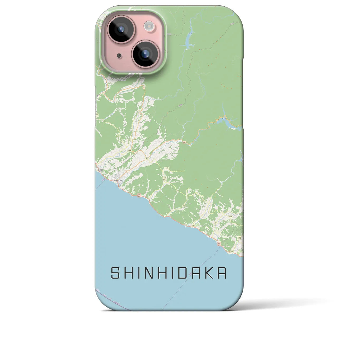 【新ひだか(北海道)】地図柄iPhoneケース(バックカバータイプ)