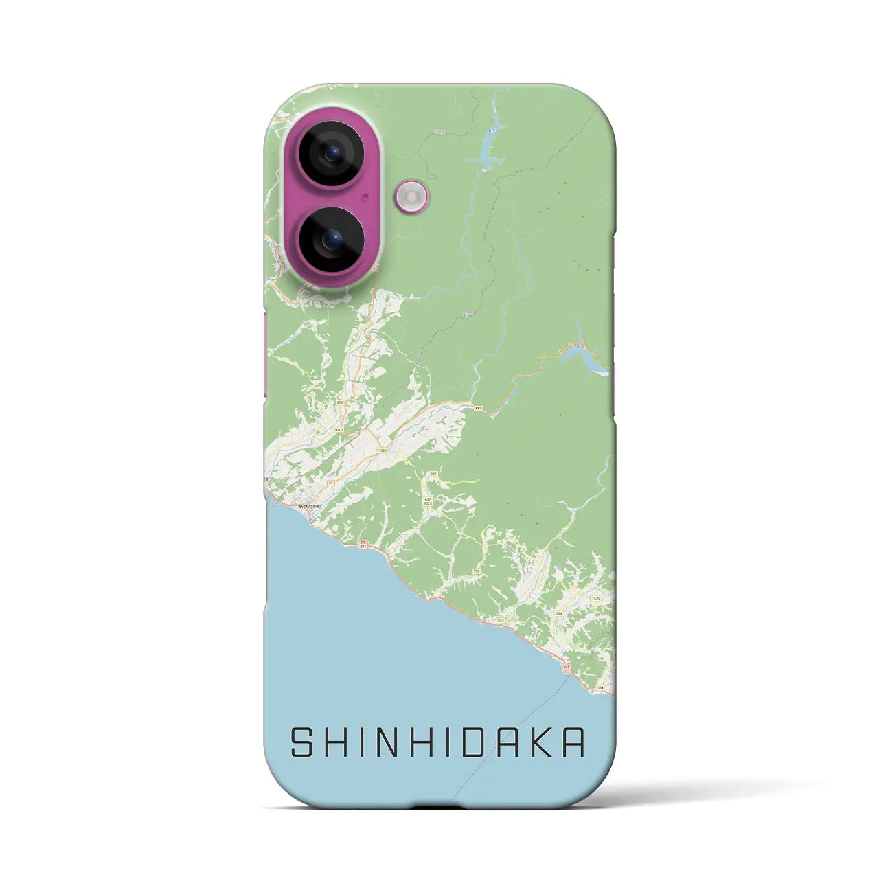 【新ひだか(北海道)】地図柄iPhoneケース(バックカバータイプ)