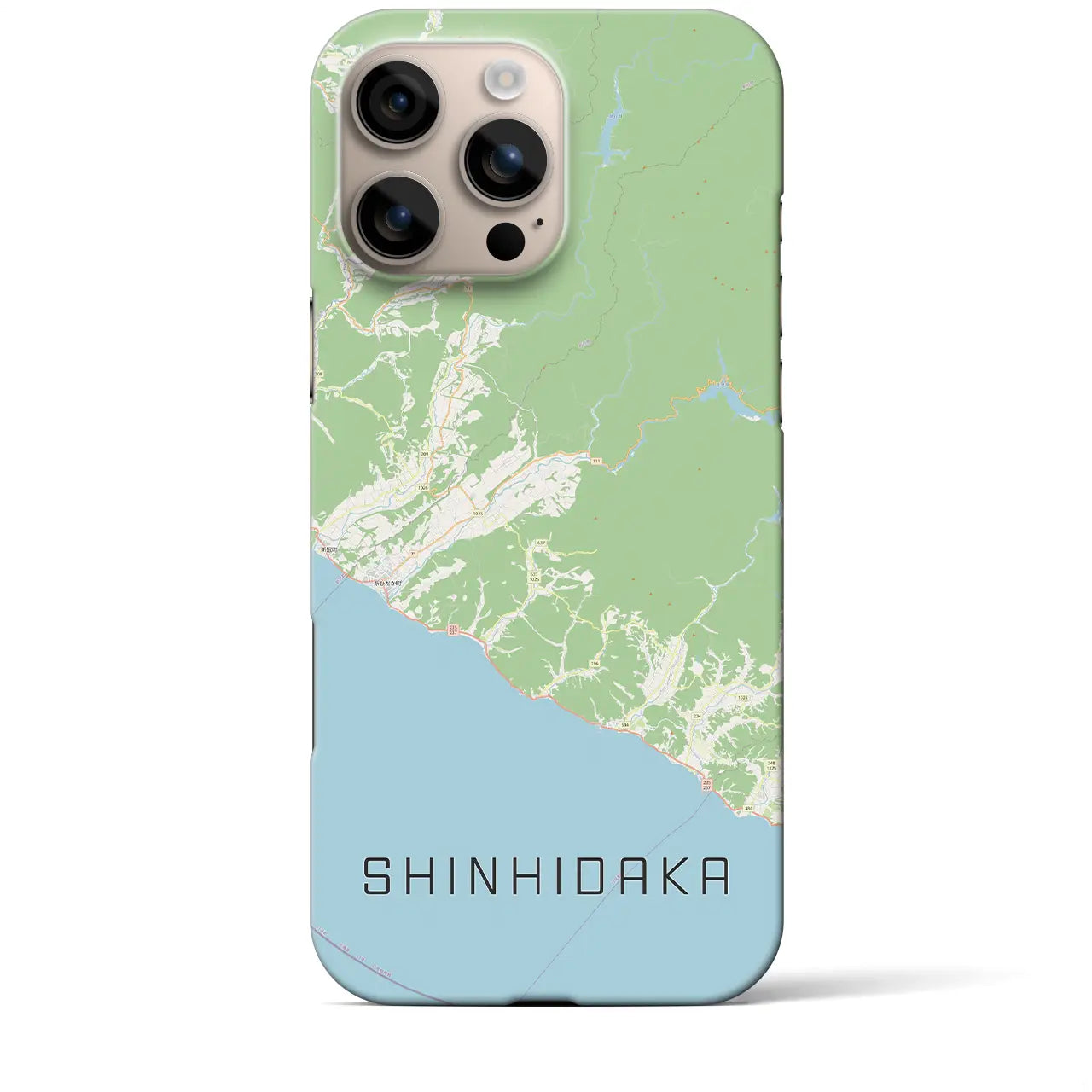 【新ひだか(北海道)】地図柄iPhoneケース(バックカバータイプ)