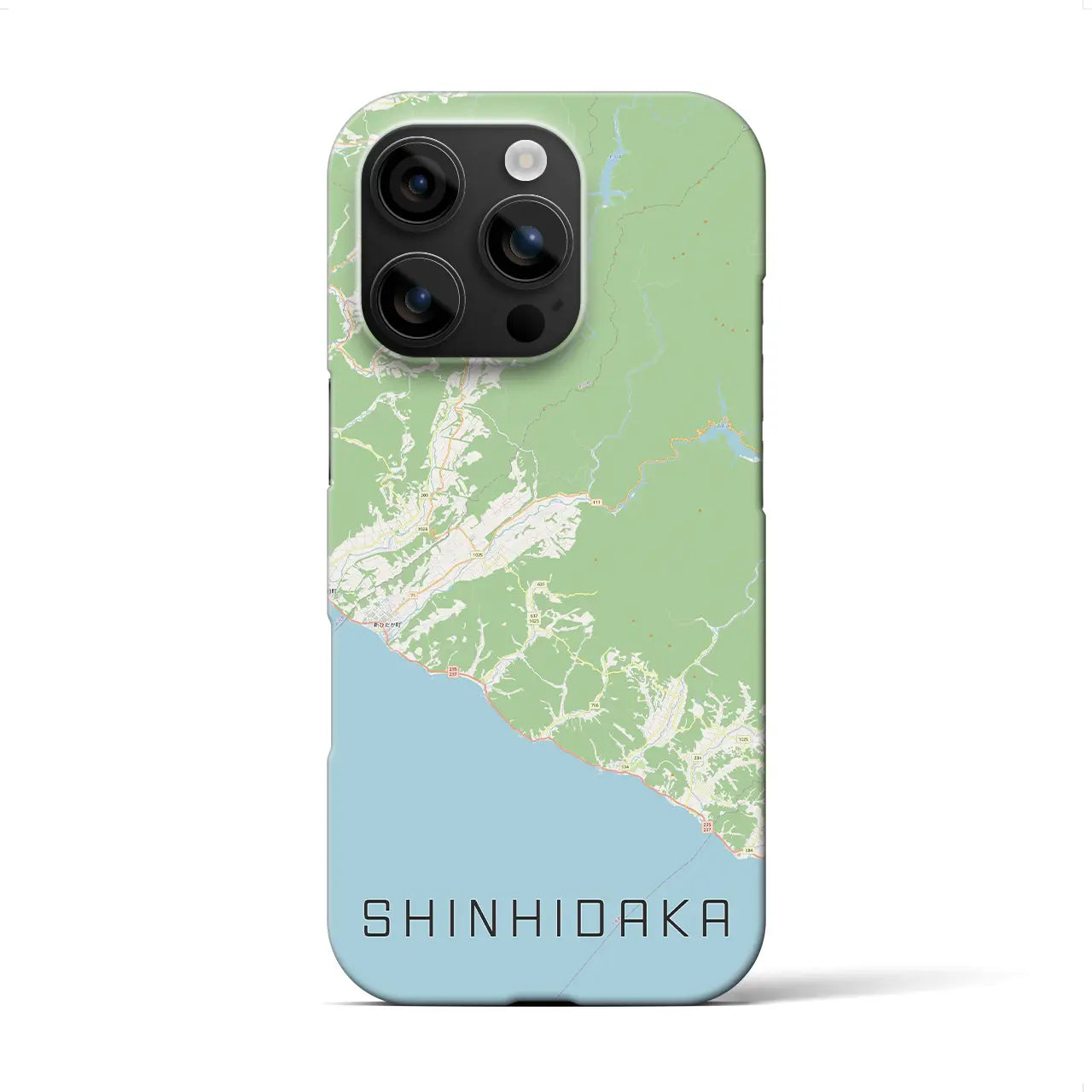 【新ひだか(北海道)】地図柄iPhoneケース(バックカバータイプ)
