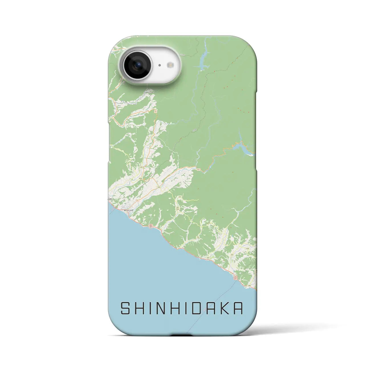 【新ひだか(北海道)】地図柄iPhoneケース(バックカバータイプ)