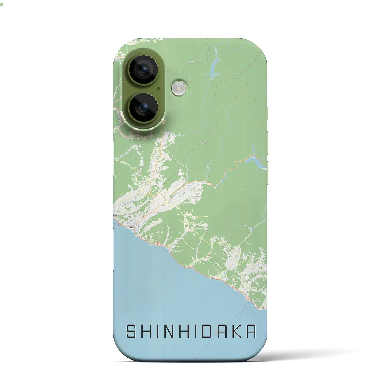 【新ひだか(北海道)】地図柄iPhoneケース(バックカバータイプ)
