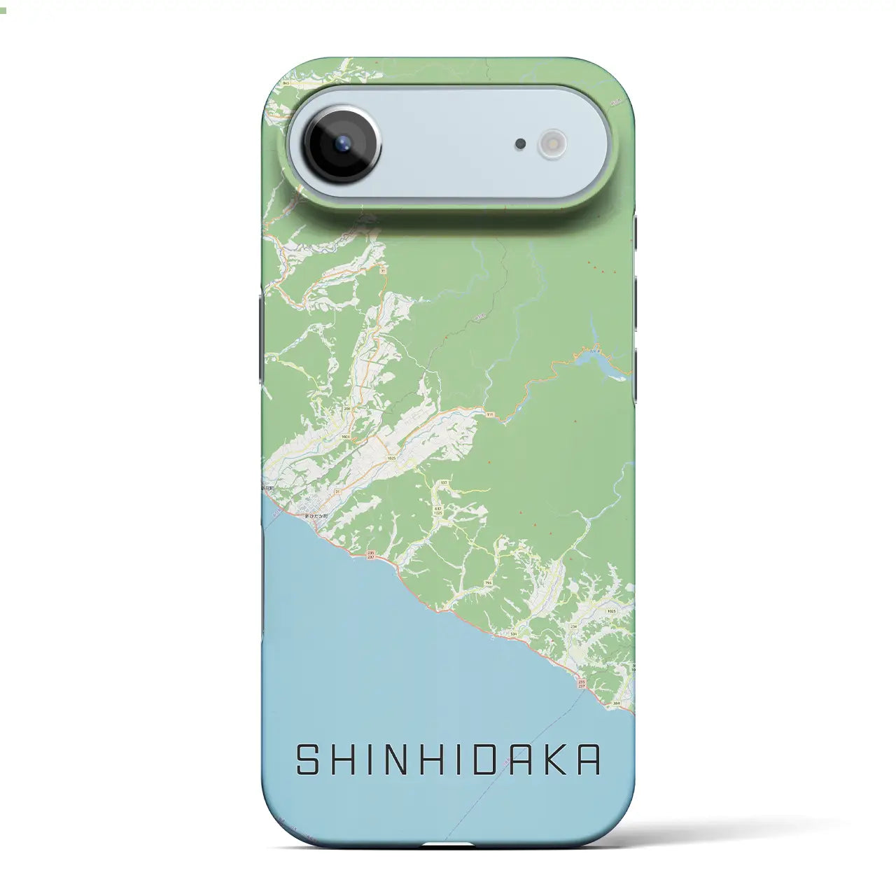 【新ひだか(北海道)】地図柄iPhoneケース(バックカバータイプ)ナチュラル・iPhone 17 Pro Max 用