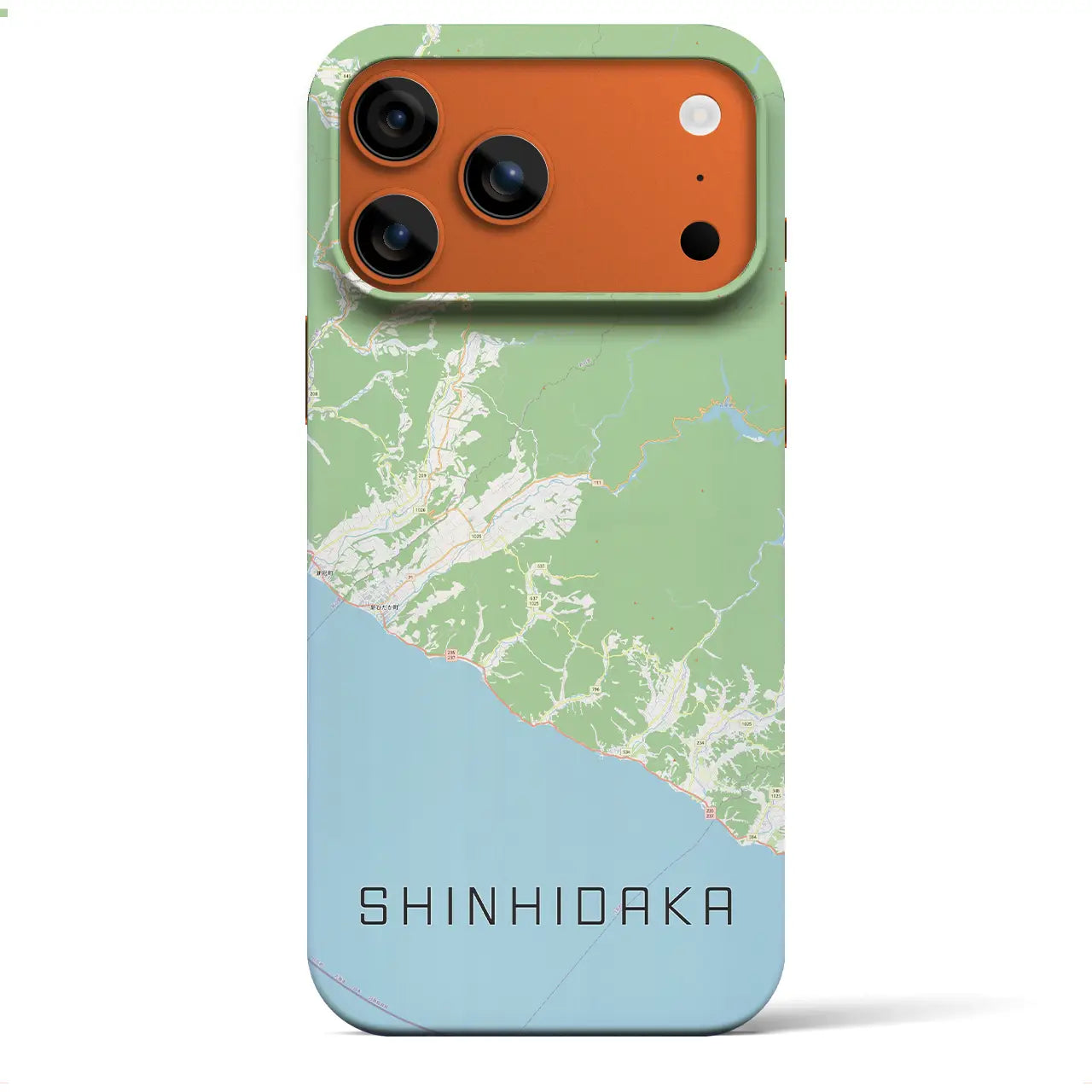 【新ひだか(北海道)】地図柄iPhoneケース(バックカバータイプ)