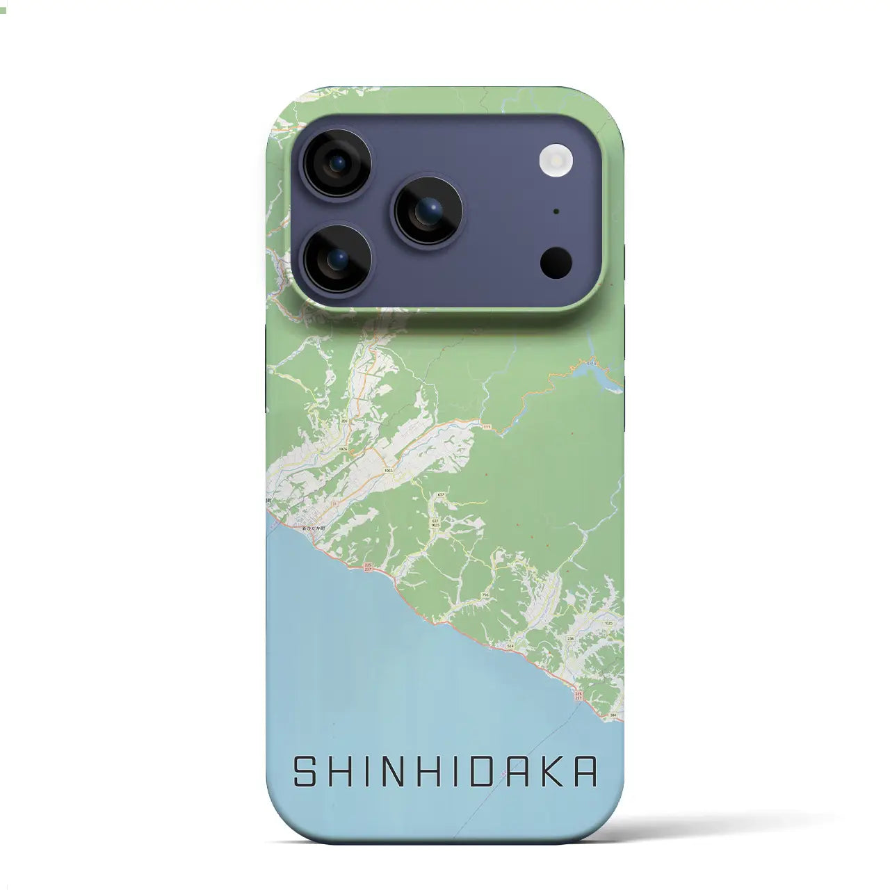 【新ひだか(北海道)】地図柄iPhoneケース(バックカバータイプ)