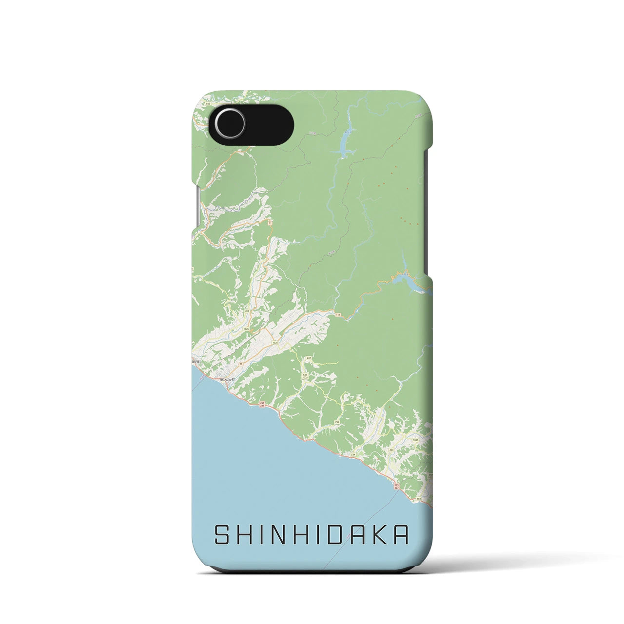【新ひだか(北海道)】地図柄iPhoneケース(バックカバータイプ)