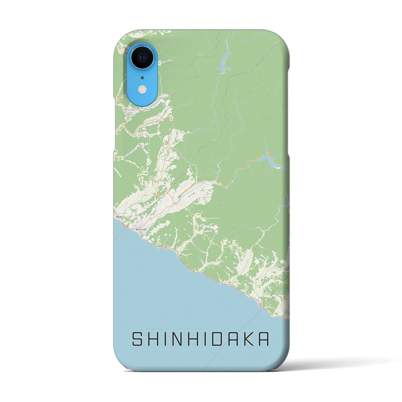 【新ひだか(北海道)】地図柄iPhoneケース(バックカバータイプ)