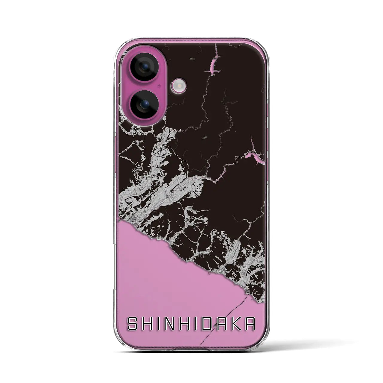 【新ひだか(北海道)】地図柄iPhoneケース(クリアタイプ)