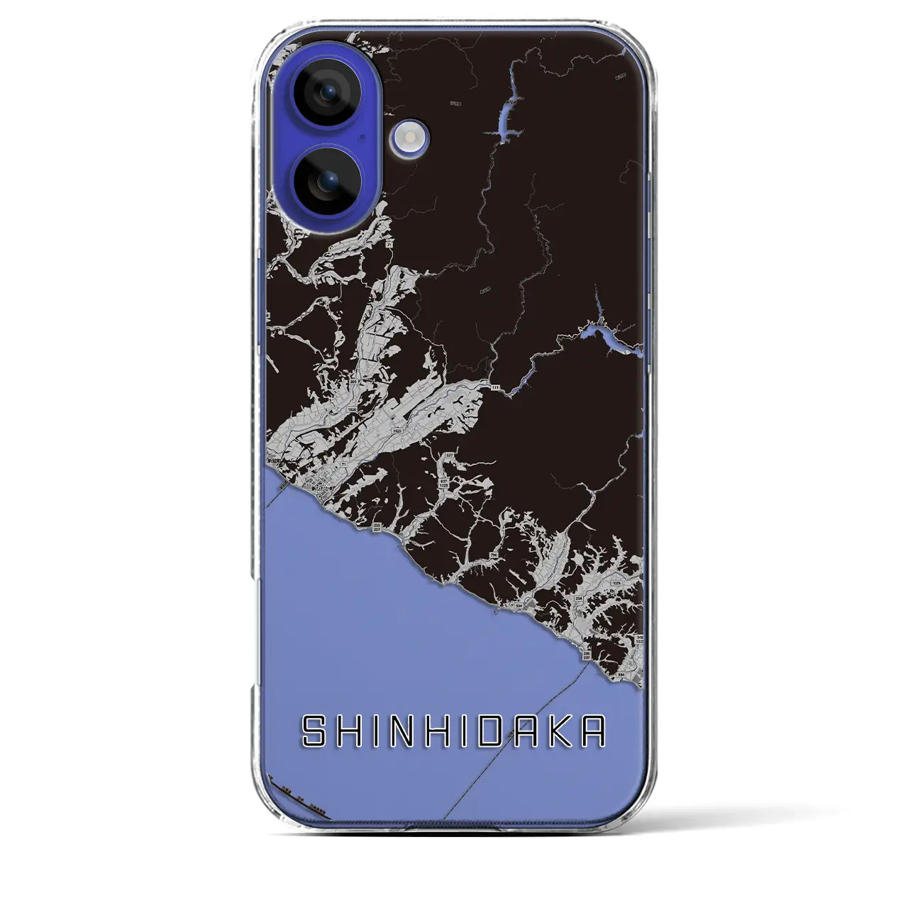 【新ひだか(北海道)】地図柄iPhoneケース(クリアタイプ)