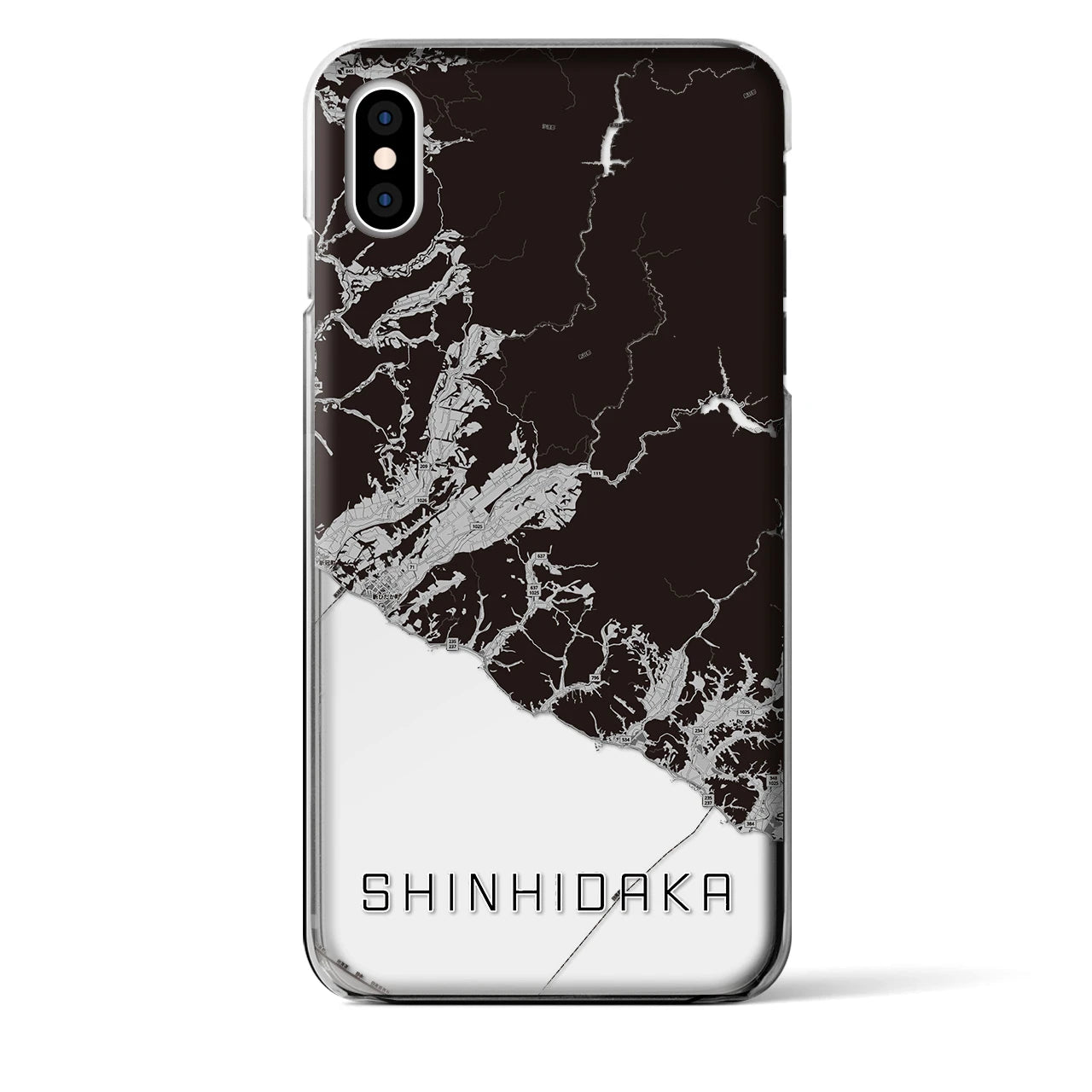 【新ひだか(北海道)】地図柄iPhoneケース(クリアタイプ)
