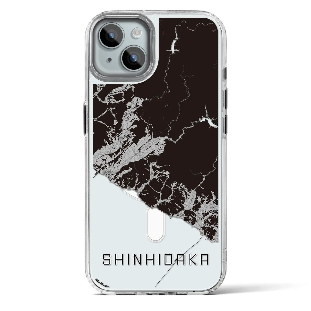 【新ひだか(北海道)】地図柄iPhoneケース(MagSafeタイプ)