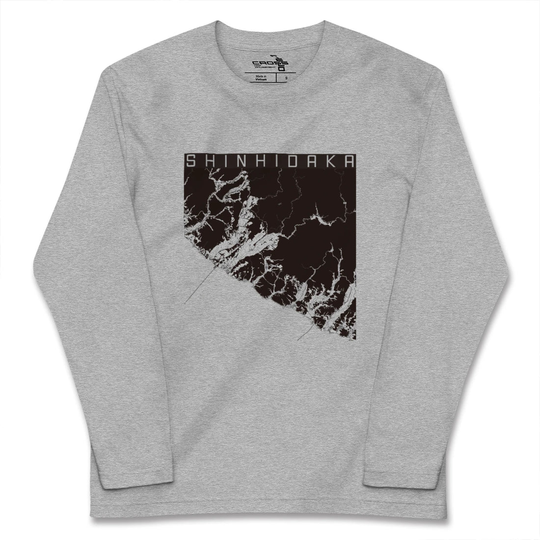 【新ひだか(北海道)】地図柄ロングスリーブTシャツ