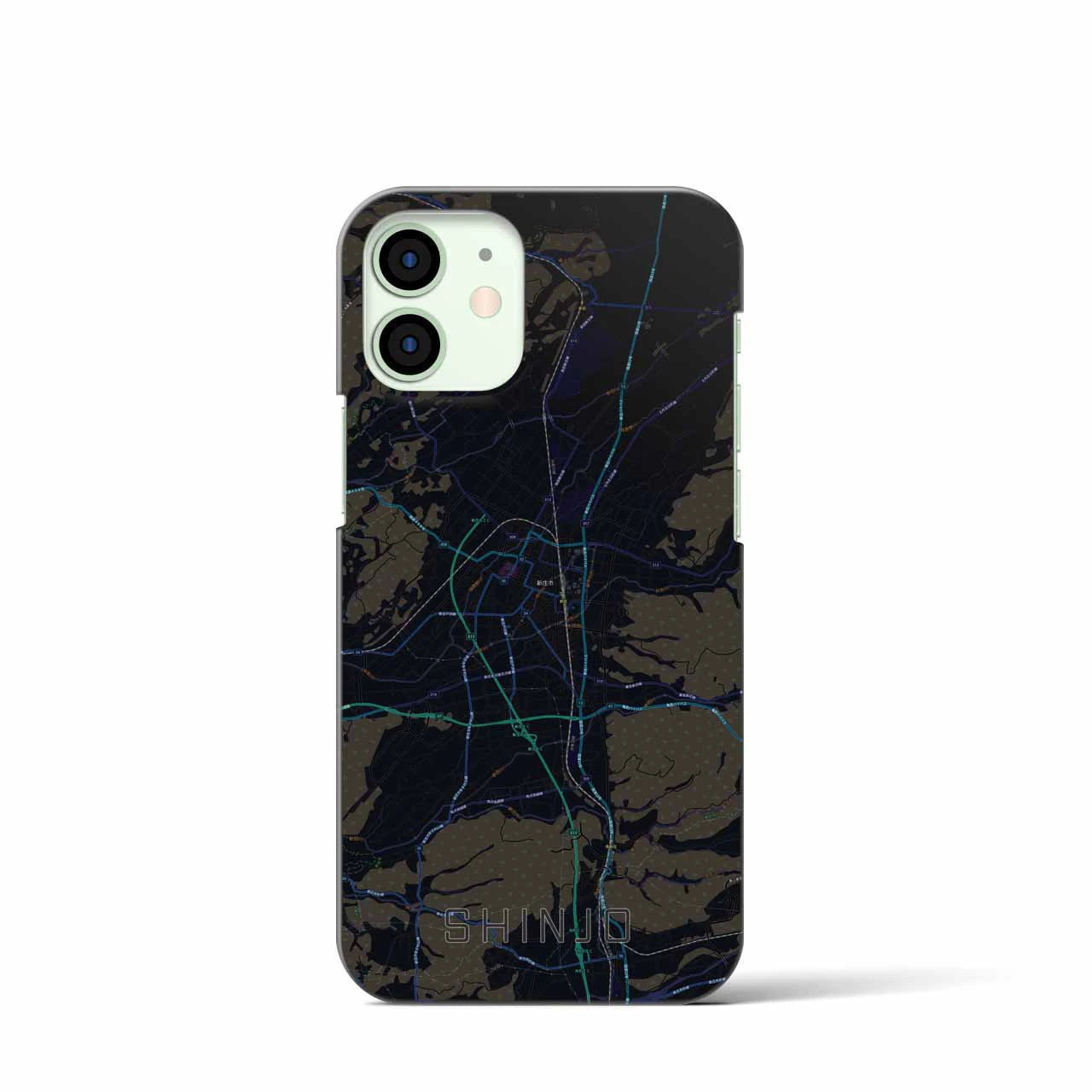 【新庄(山形県)】地図柄iPhoneケース(バックカバータイプ)