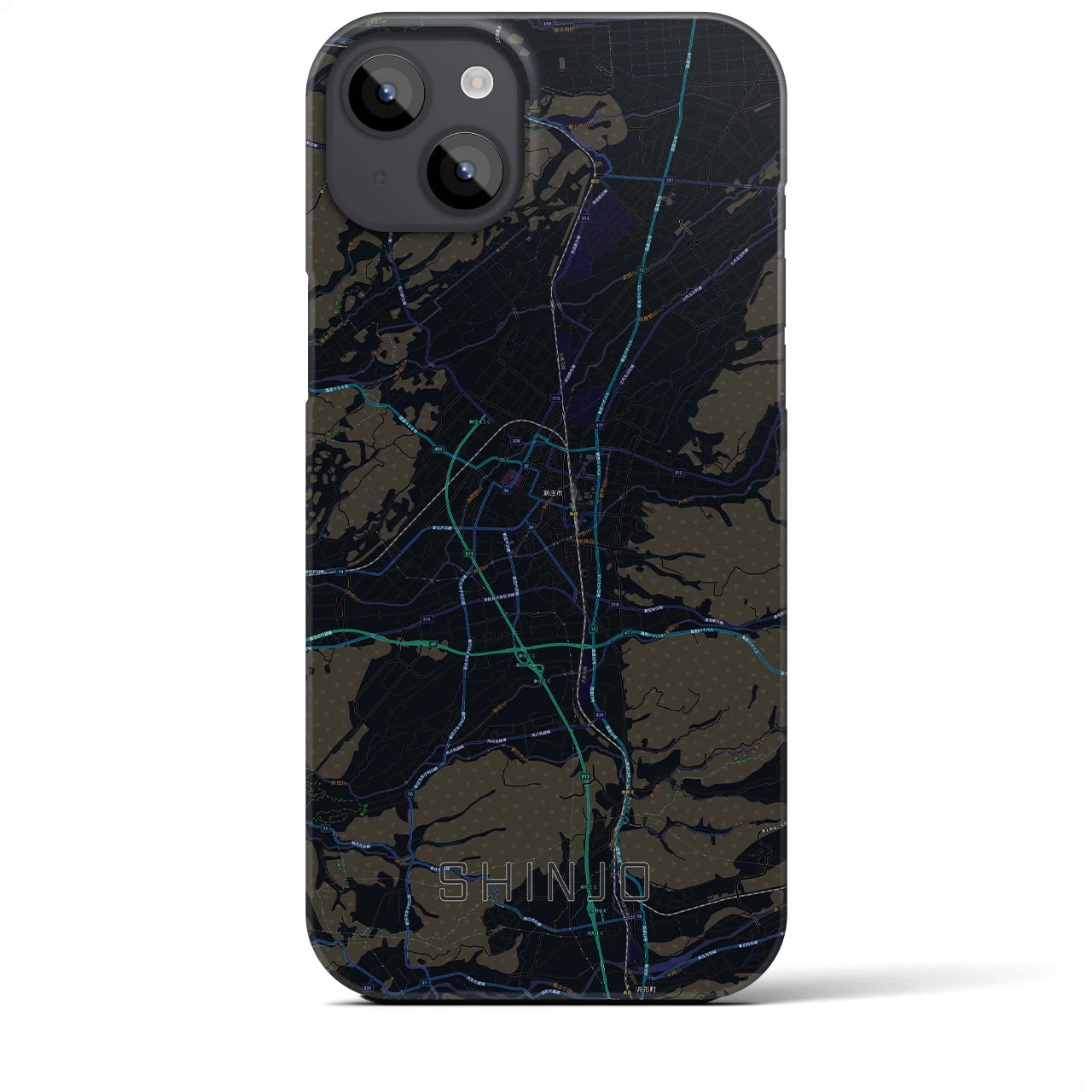 【新庄(山形県)】地図柄iPhoneケース(バックカバータイプ)