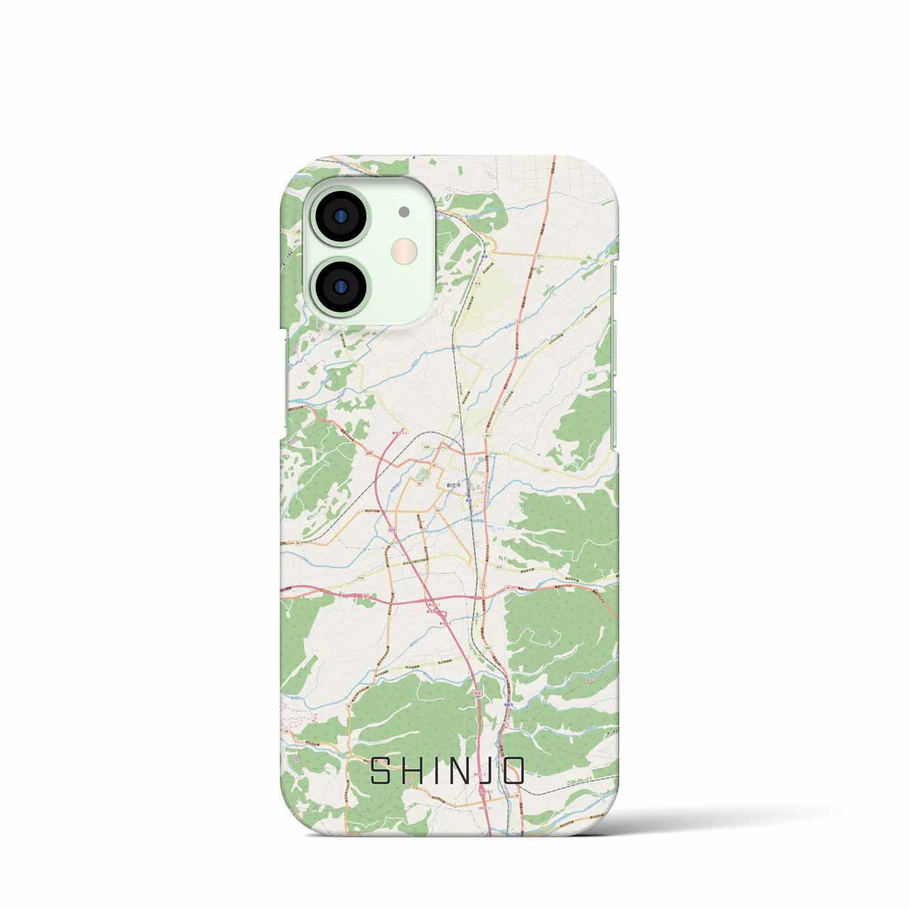 【新庄(山形県)】地図柄iPhoneケース(バックカバータイプ)
