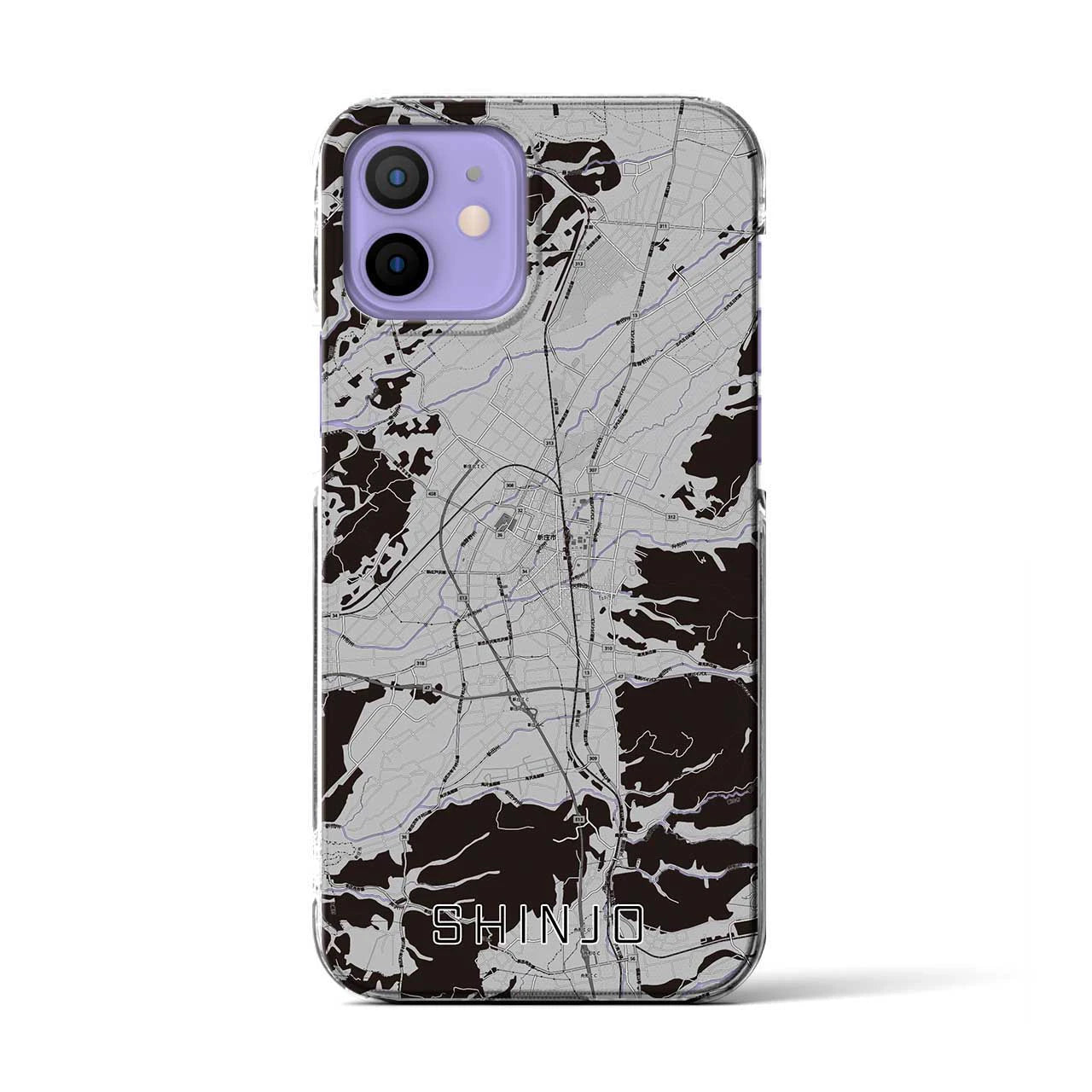 【新庄(山形県)】地図柄iPhoneケース(クリアタイプ)