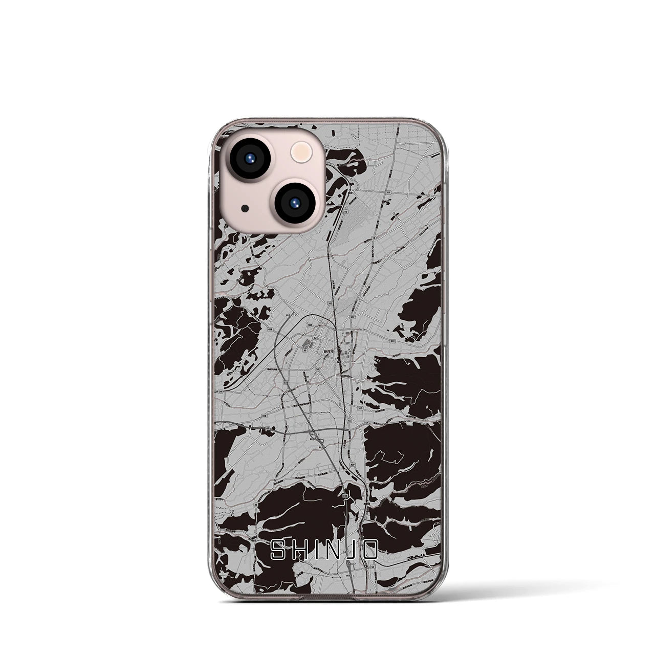 【新庄(山形県)】地図柄iPhoneケース(クリアタイプ)