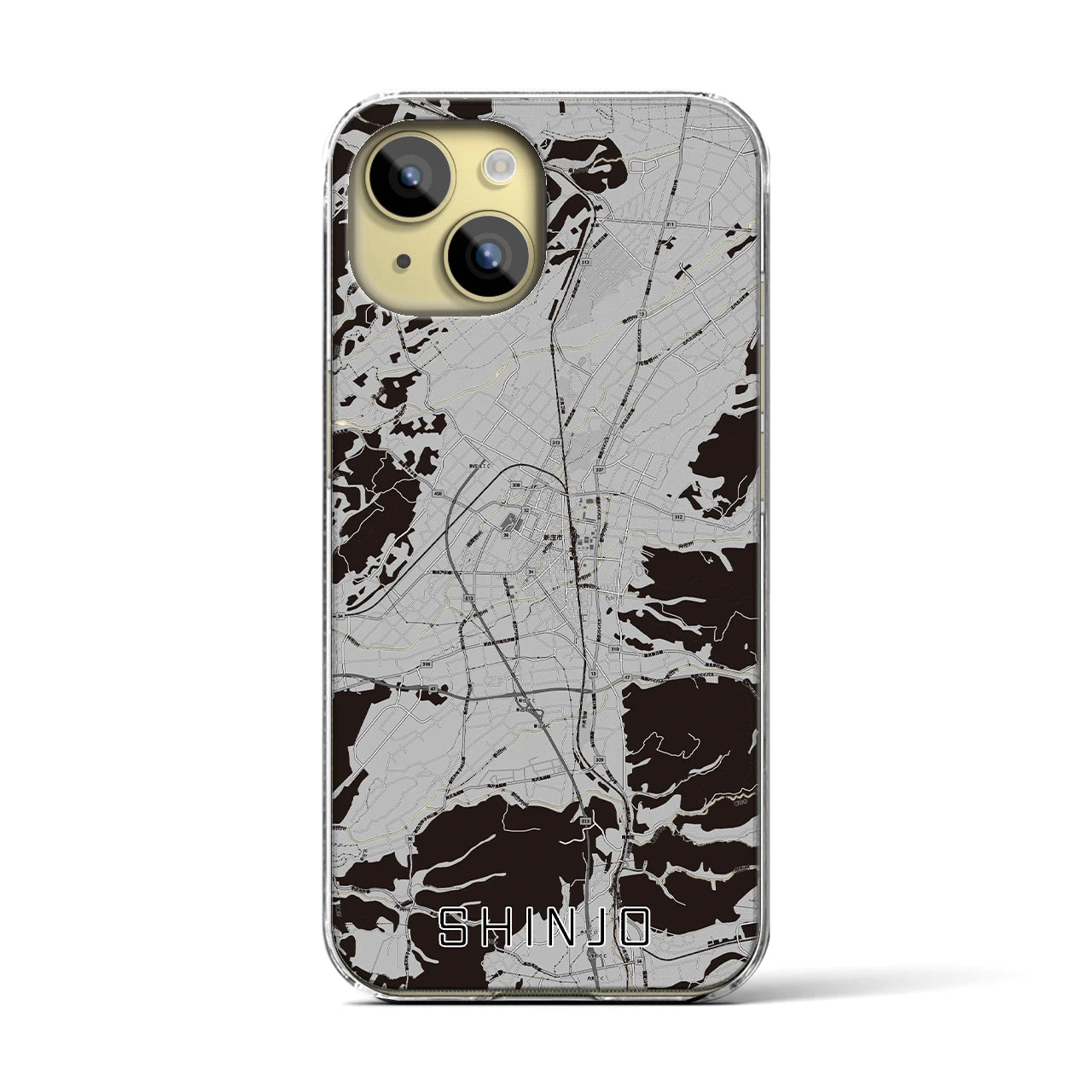 【新庄(山形県)】地図柄iPhoneケース(クリアタイプ)