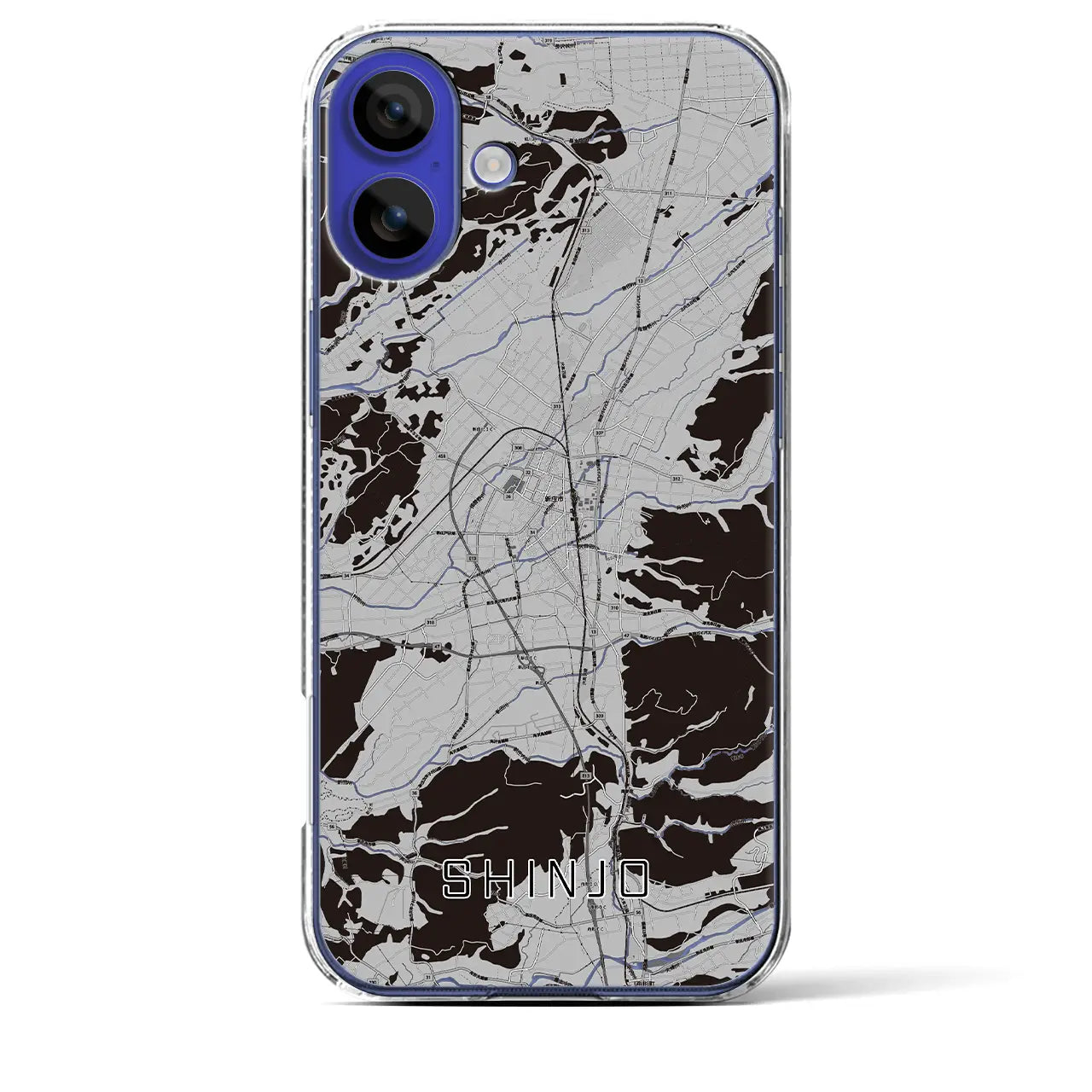 【新庄(山形県)】地図柄iPhoneケース(クリアタイプ)
