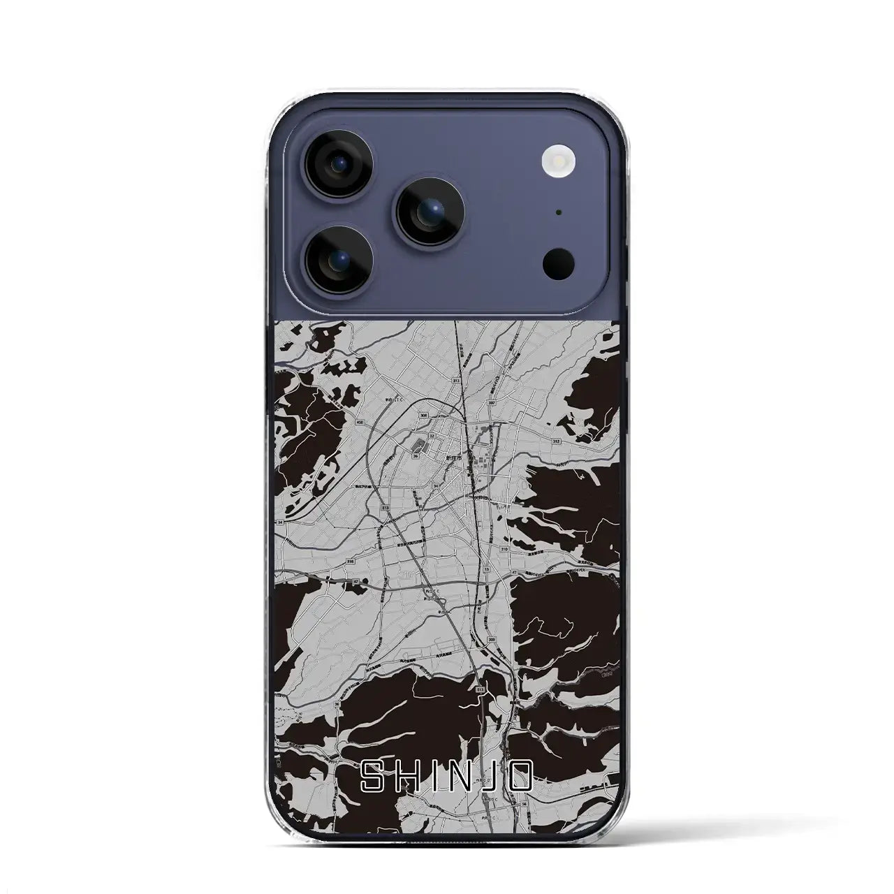 【新庄(山形県)】地図柄iPhoneケース(クリアタイプ)